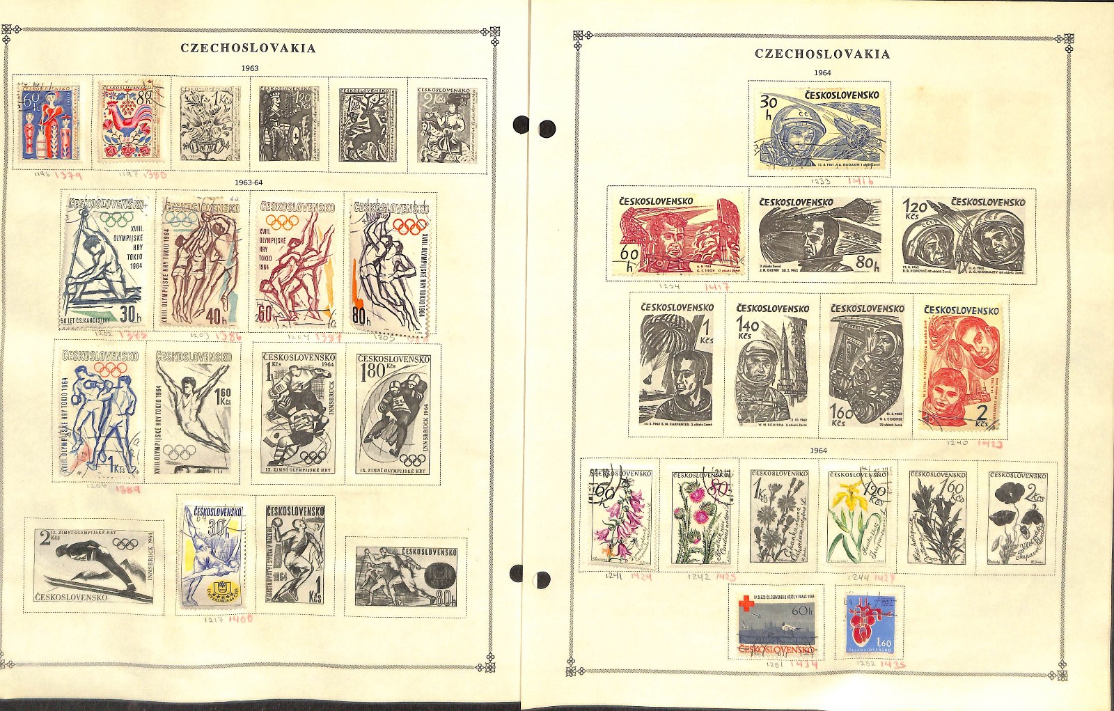 Czechoslovakia Stamp Collection on 60 Scott International Pages, 1918..1996 (BA)