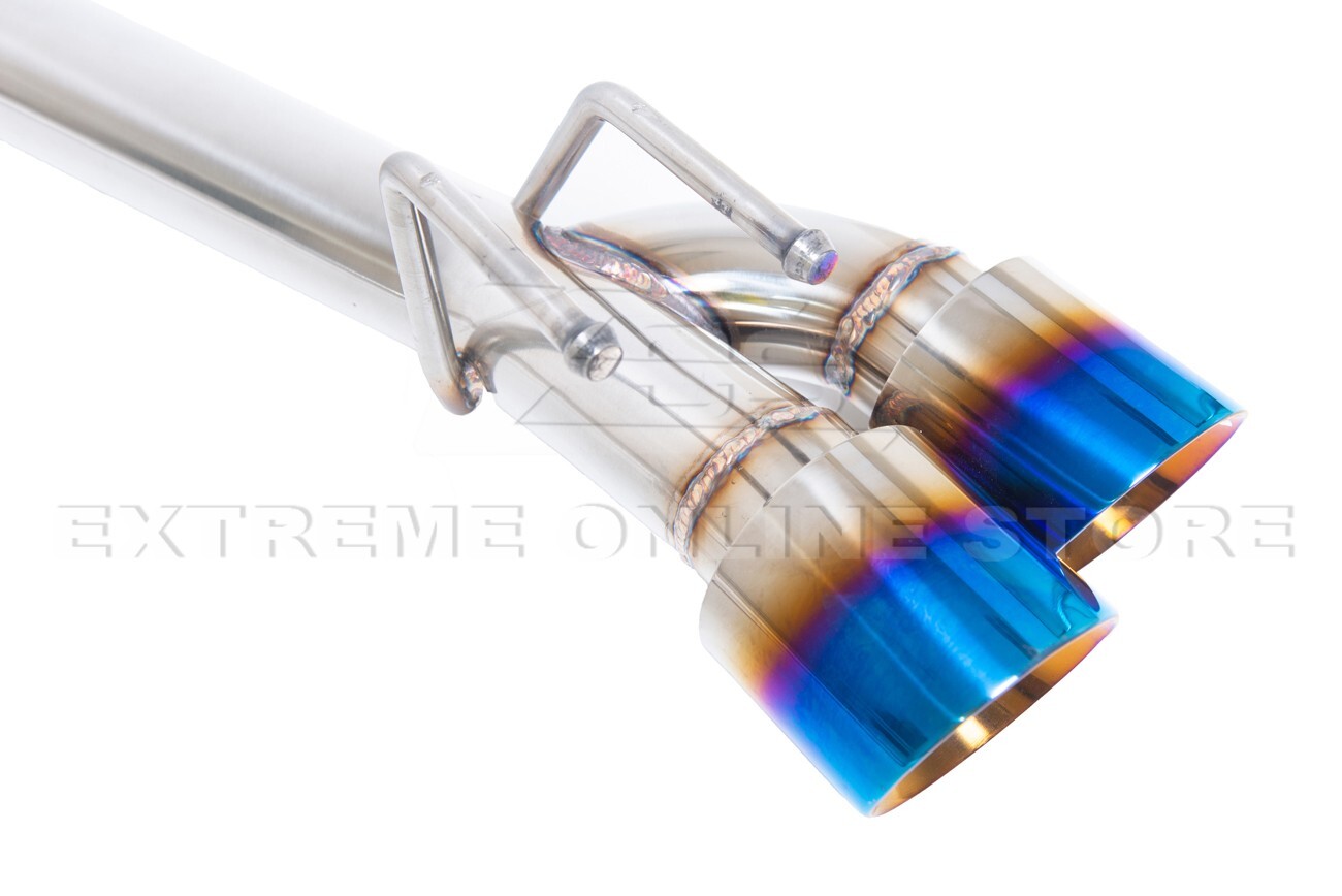 For 18-24 Toyota Camry T-304 Muffler Delete Quad Burnt Tips Axle Back Exhaust