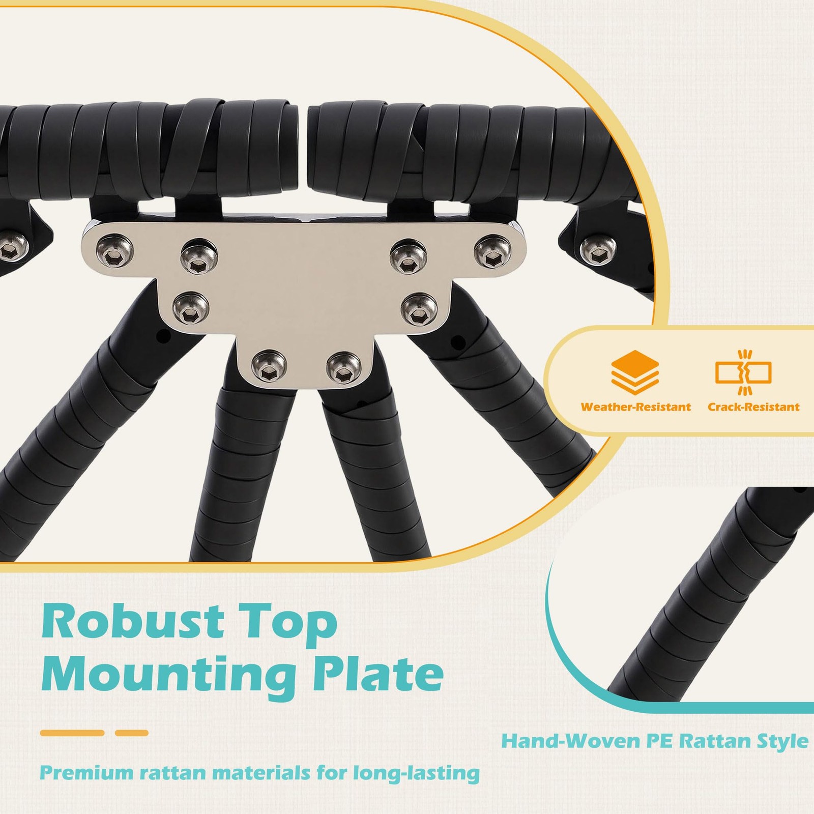 Double Outdoor Hanging Egg Chair with Stand & Oversized Cushion