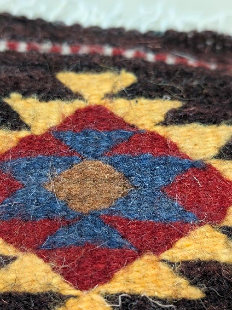 vintage NATIVE AMERICAN handcrafted WOOL woven trivets COASTERS southwestern