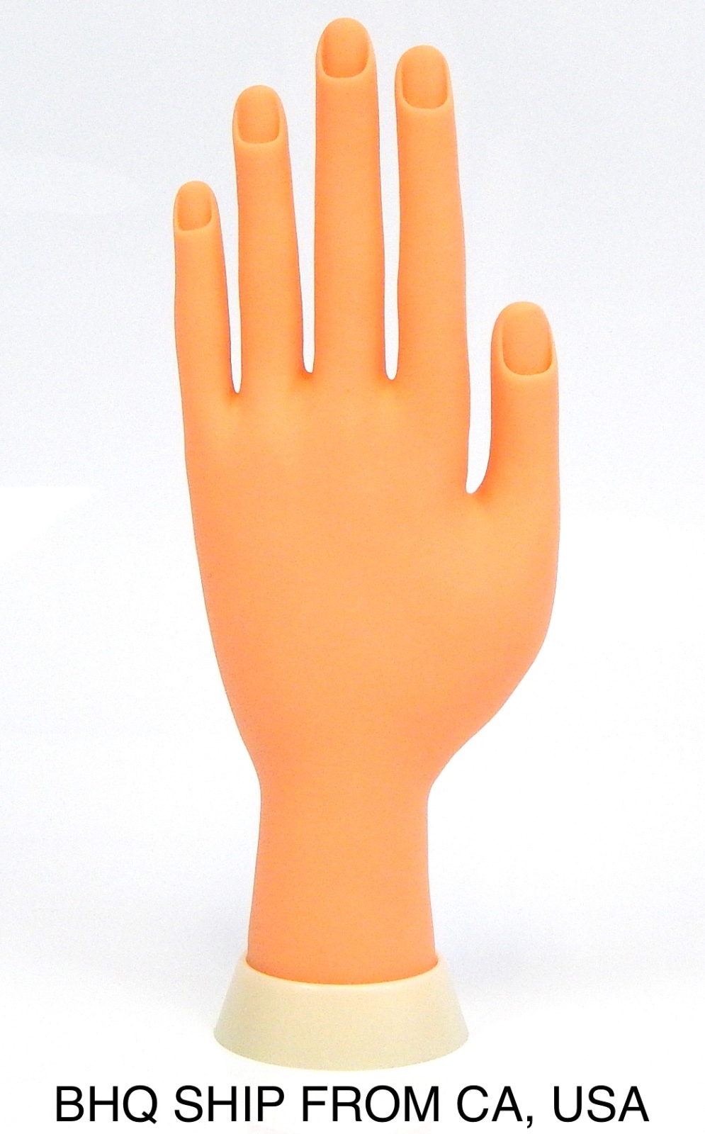 Practice Flexible Mannequin Hand Nail Display Soft Fingers Stand Model