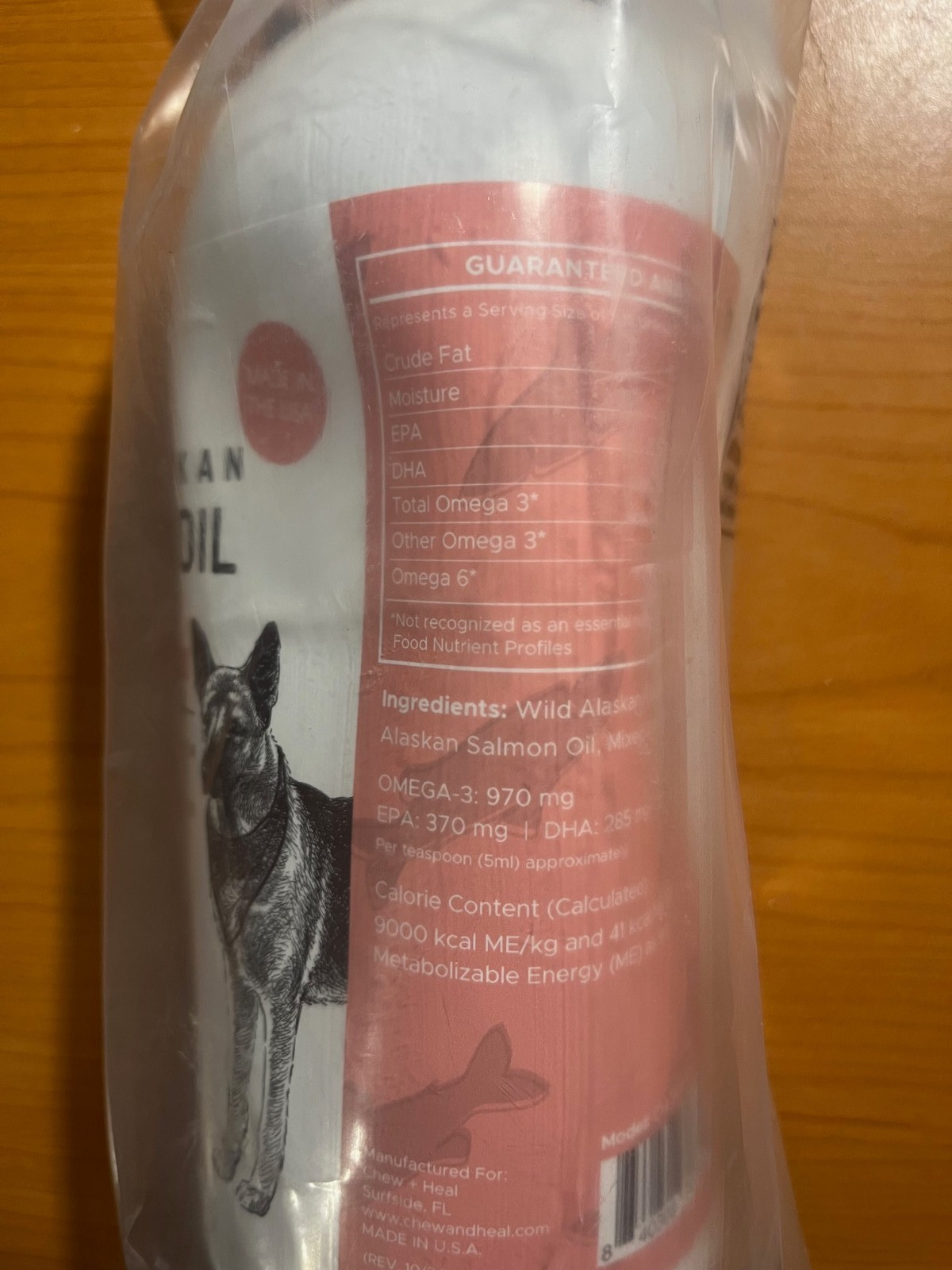 Wild Alaskan Salmon Fish Oil for Dogs, 32oz Formula, Pump Cap Exp: 10/2026