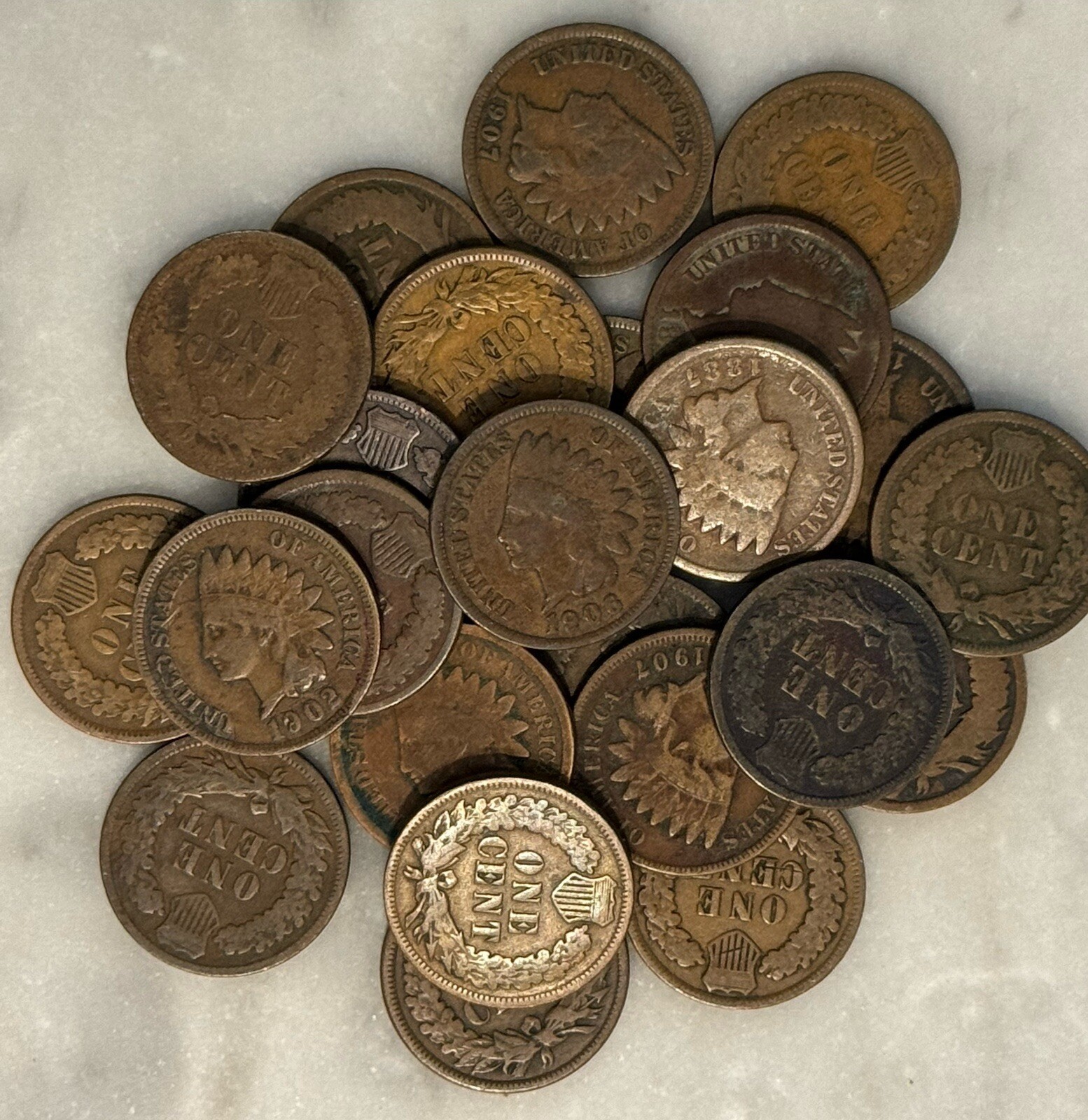 [Lot of 25 Coins] Indian Head Cent - Half Roll - Choose how many!