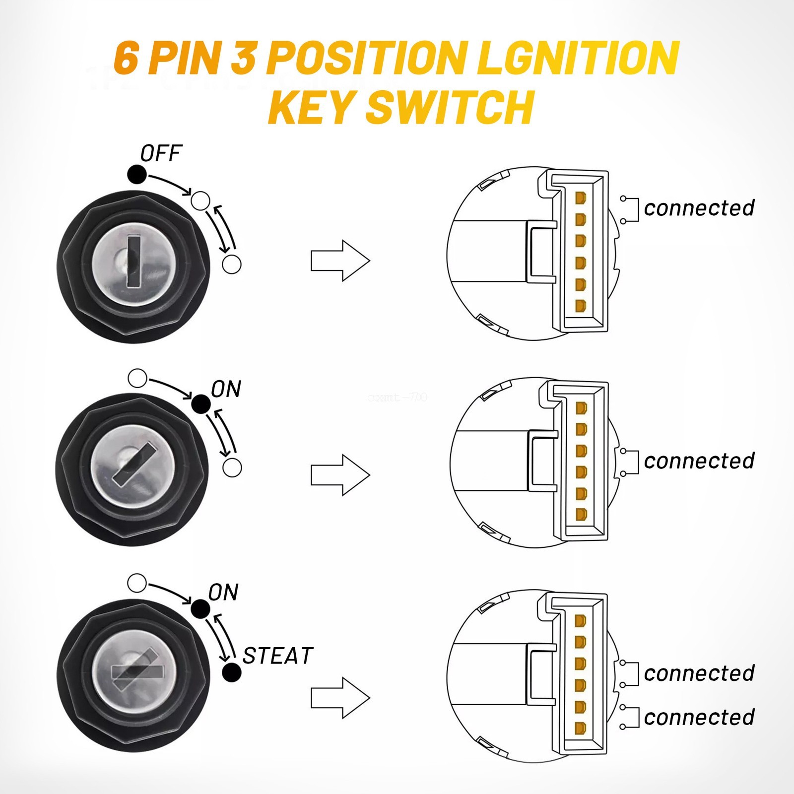 Ignition Key Starter Switch 4012165 For 2010-2018 Polaris RZR 570 800 900 1000