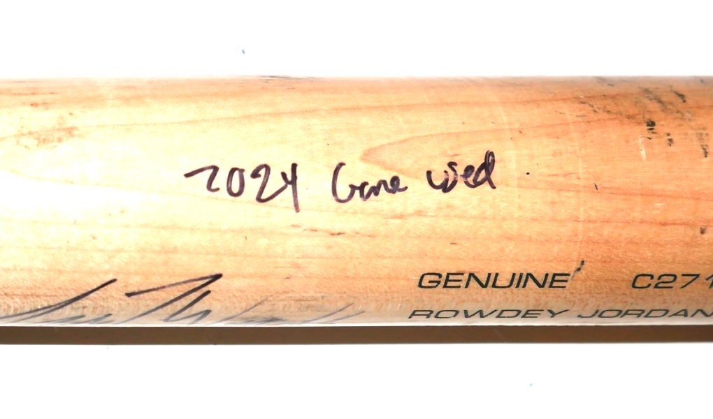 LUKE WADDELL GWINNETT STRIPERS GAME USED LOUISVILLE SLUGGER C271S BAT BRAVES