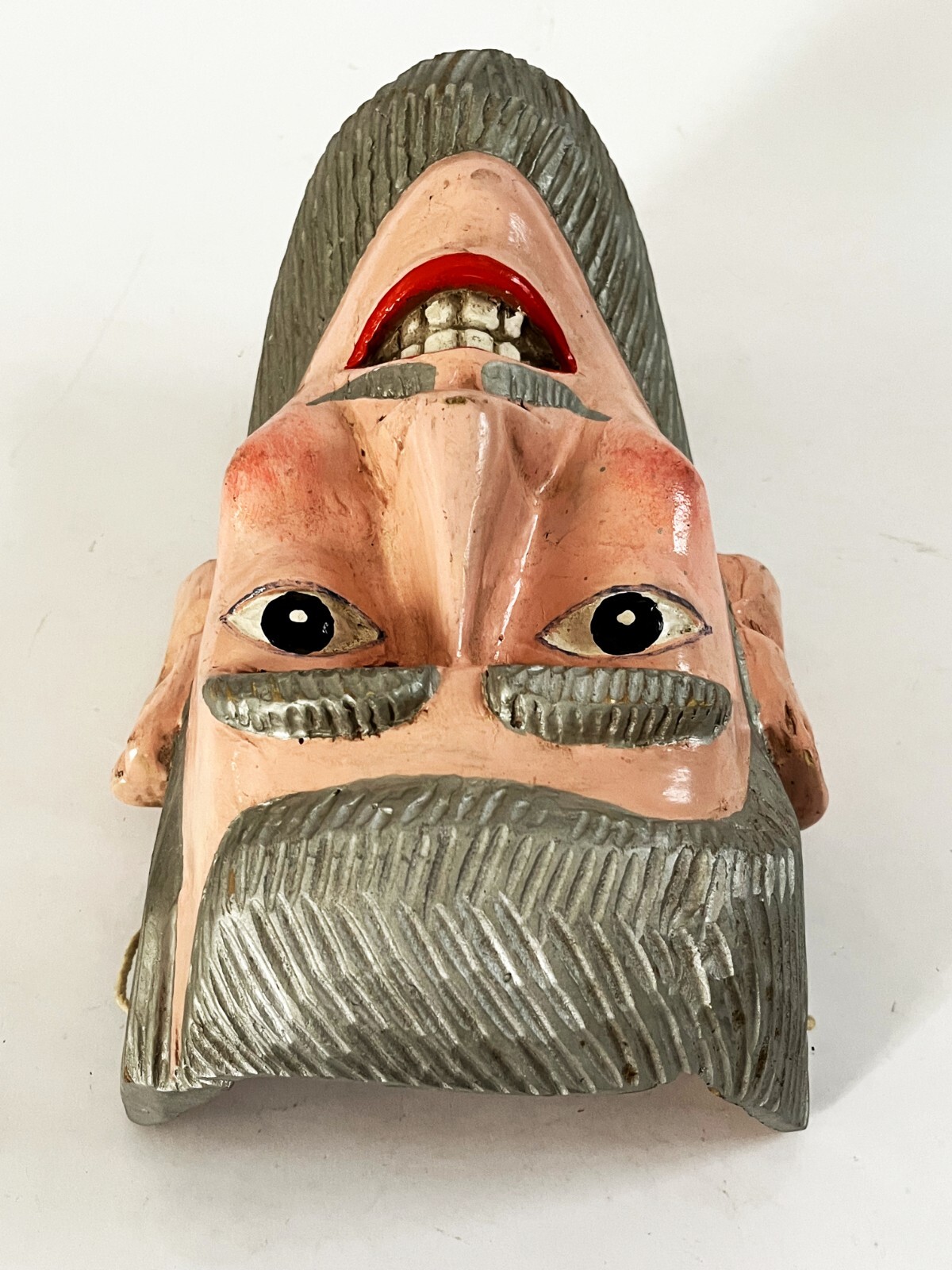 MEXICAN MICHOACAN FOLK ART HAND CARVED PASTORELAS ERMITANO HERMITANO DANCE MASK