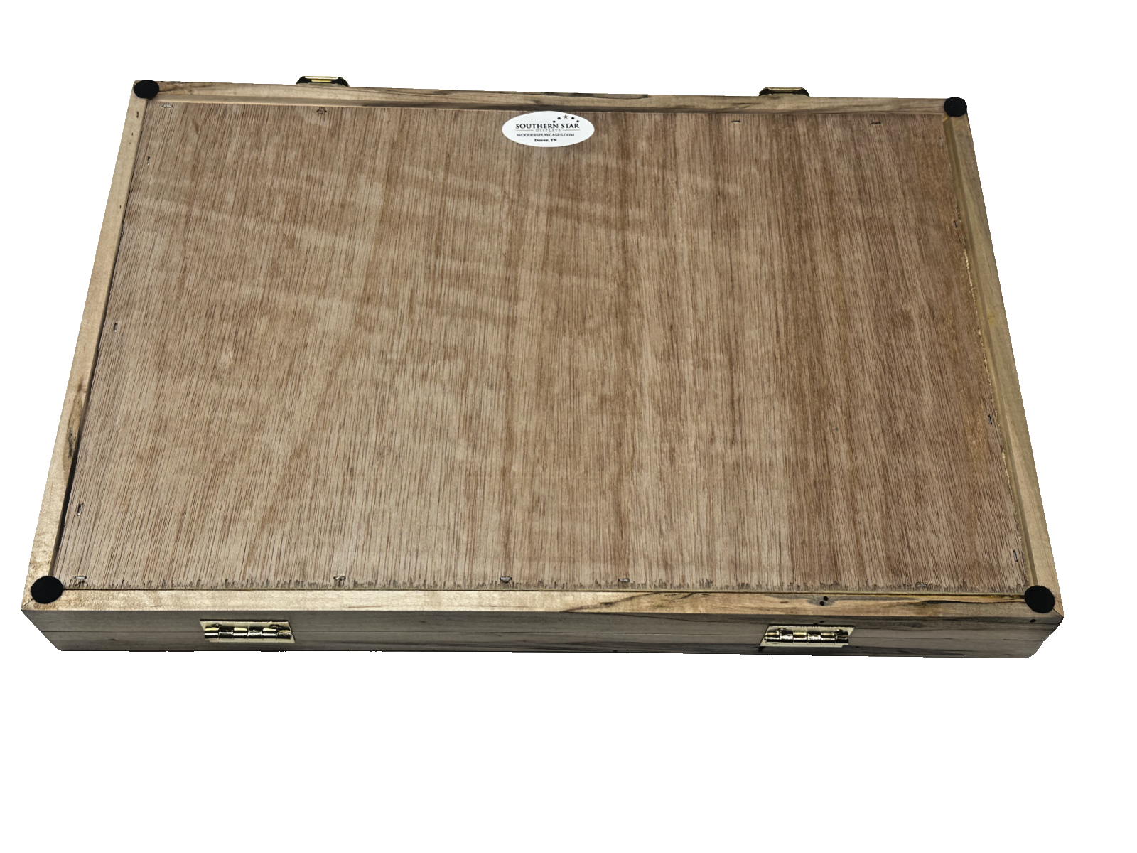 Maple Wood Display Case 12 x 18 x 2 with Blue Liner for Arrowheads Knives Coins