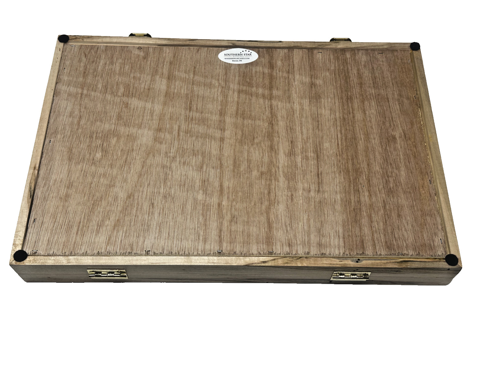 Maple Wood Display Case 12 X 9.5 X 2”with Blue Liner for Arrowheads Knives Coins