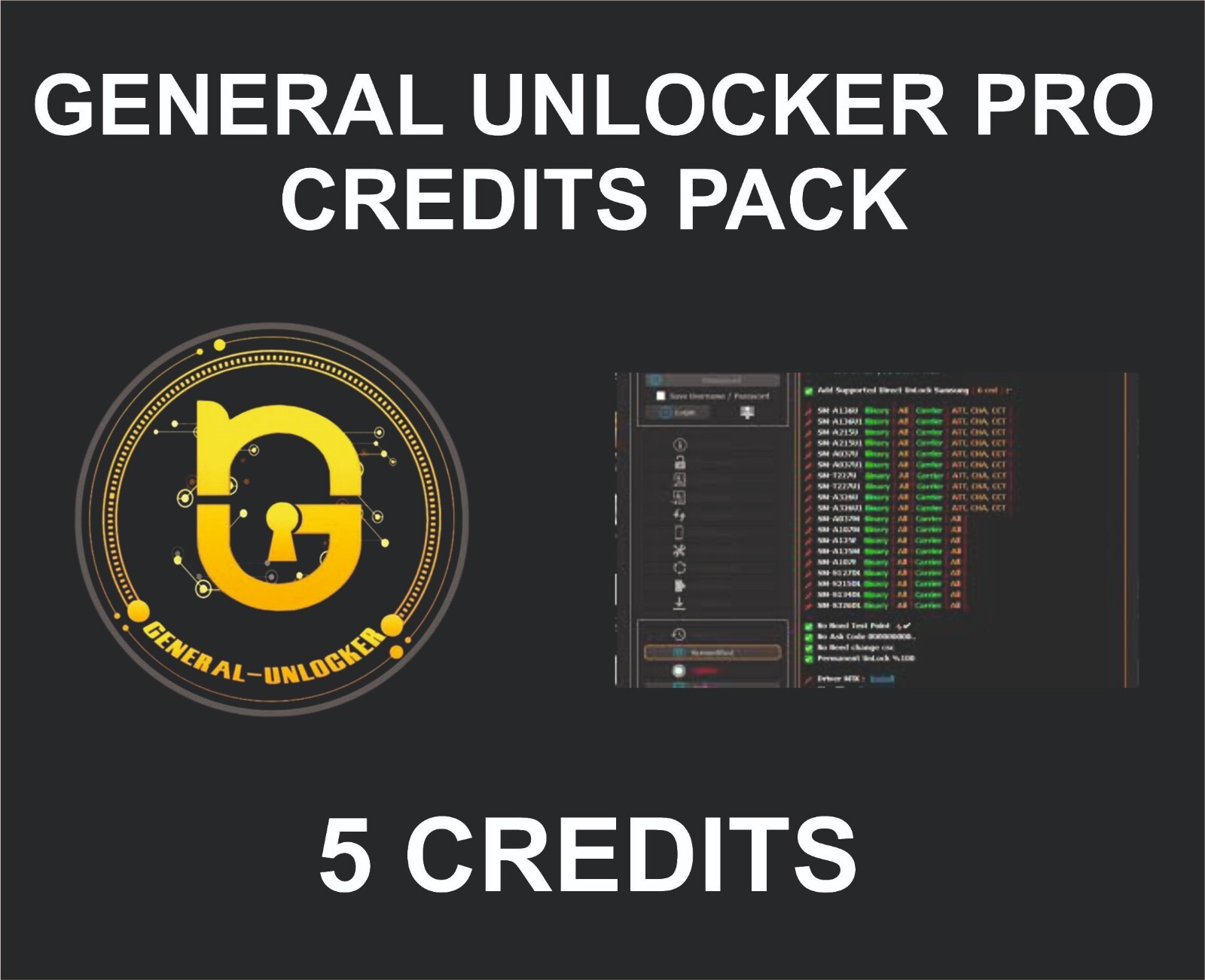 General Unlocker Pro, 5 Credits Pack