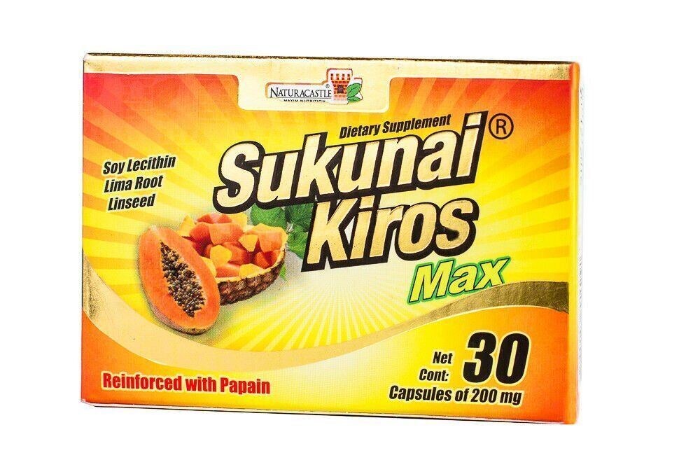 2 PACK Sukunai Kiros MAX 60 CAPS Original Con Mango Africano Bromelina- 60 DAY