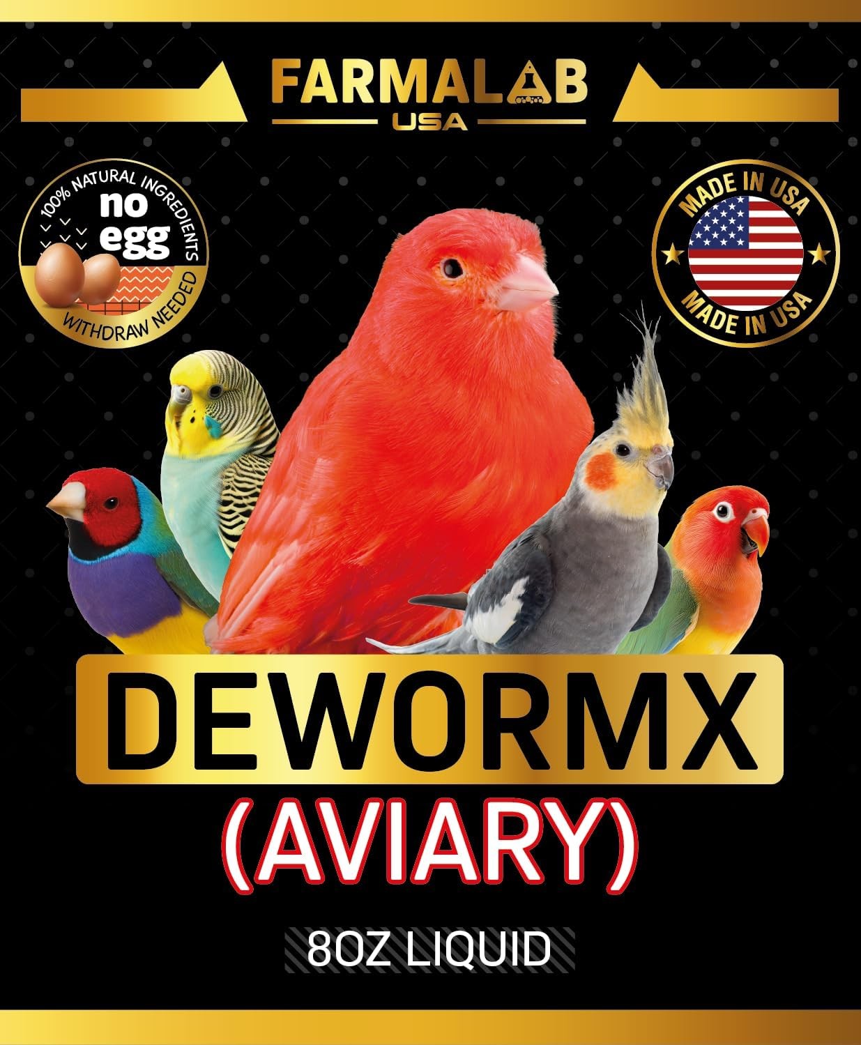 Farmalab Natural Dewormer No Withdraw 8oz Hens Ducks Roosters Turkeys Goose