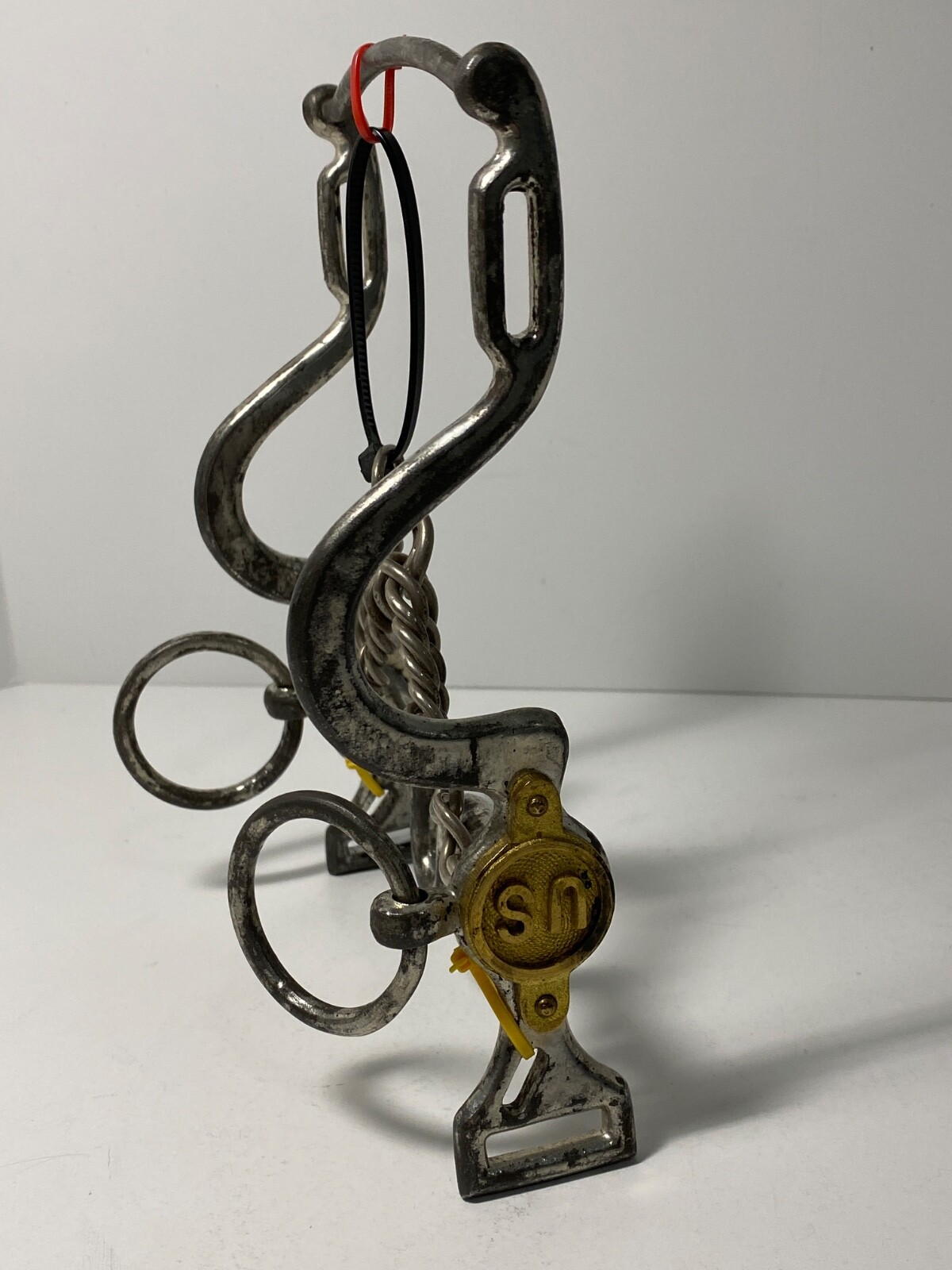 U.S. M1863 MODIFIED, BRIDLE CURB HORSE ARTILLERY BIT, CURB CHAIN, POST CIVIL WAR