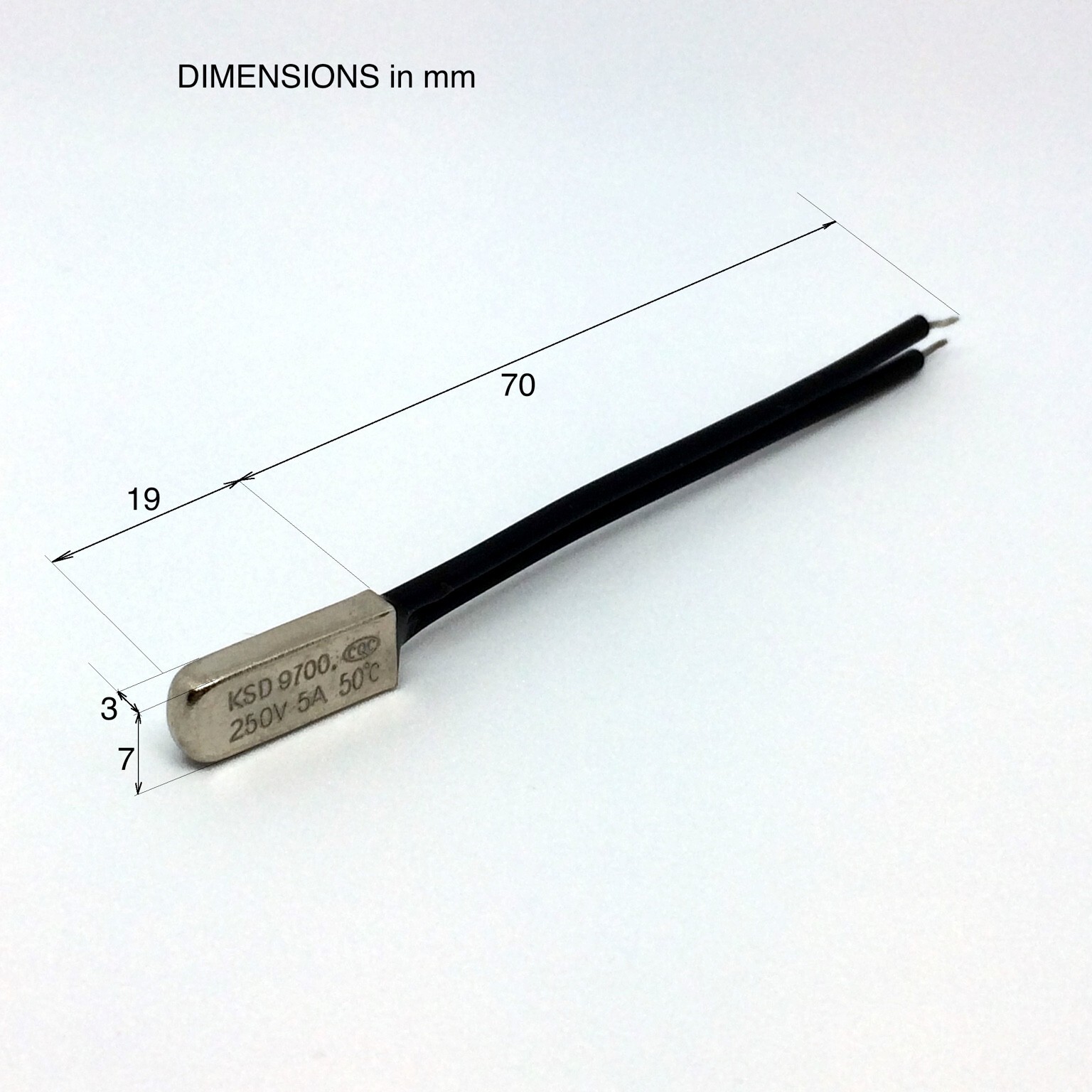 KSD9700 Temperature Switch Thermostat Thermal Protector NC, NO, 5A 250V US Stock