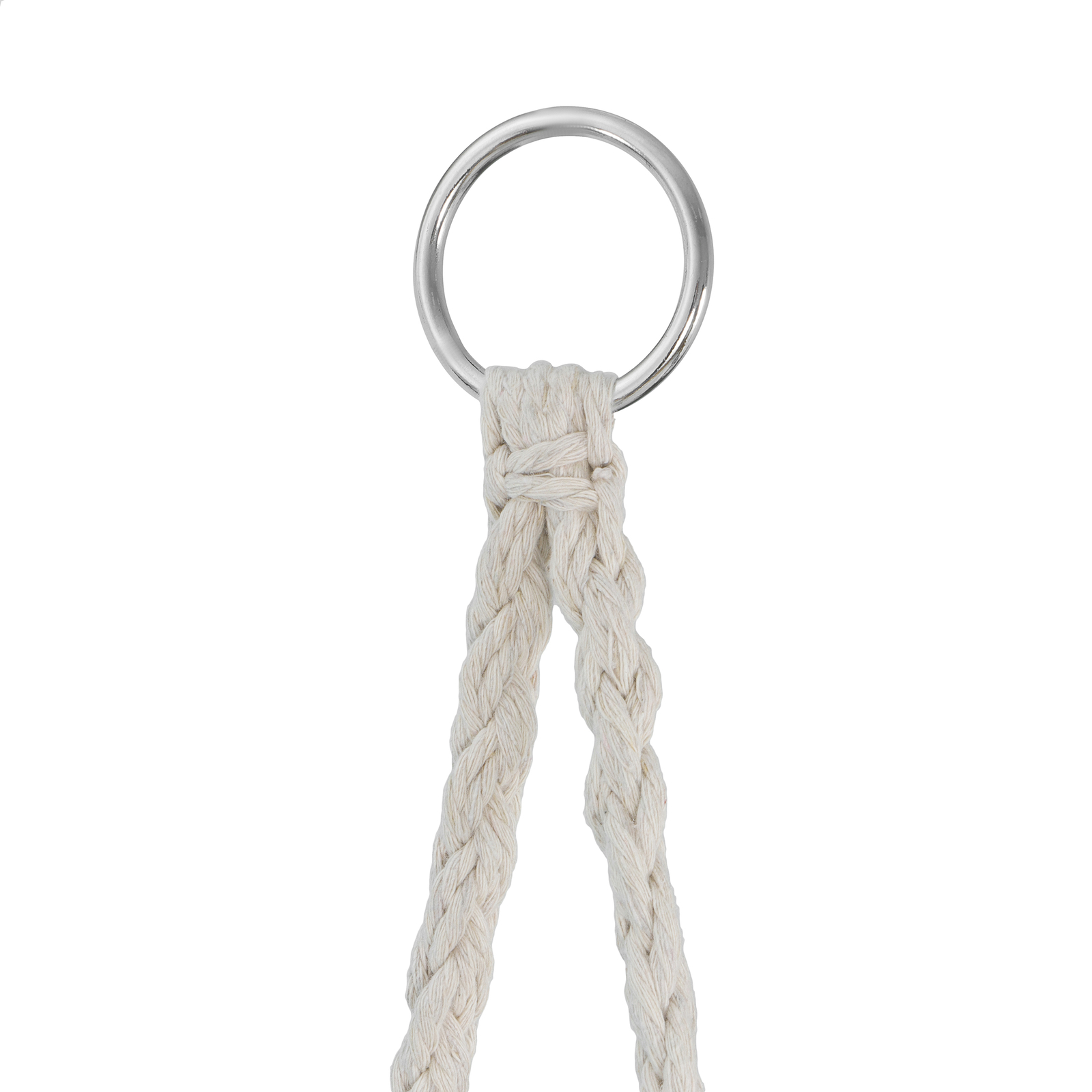 Beige Hammock Chair Macrame Swing Hanging Cotton Durable Rope Yard Swing Sturdy