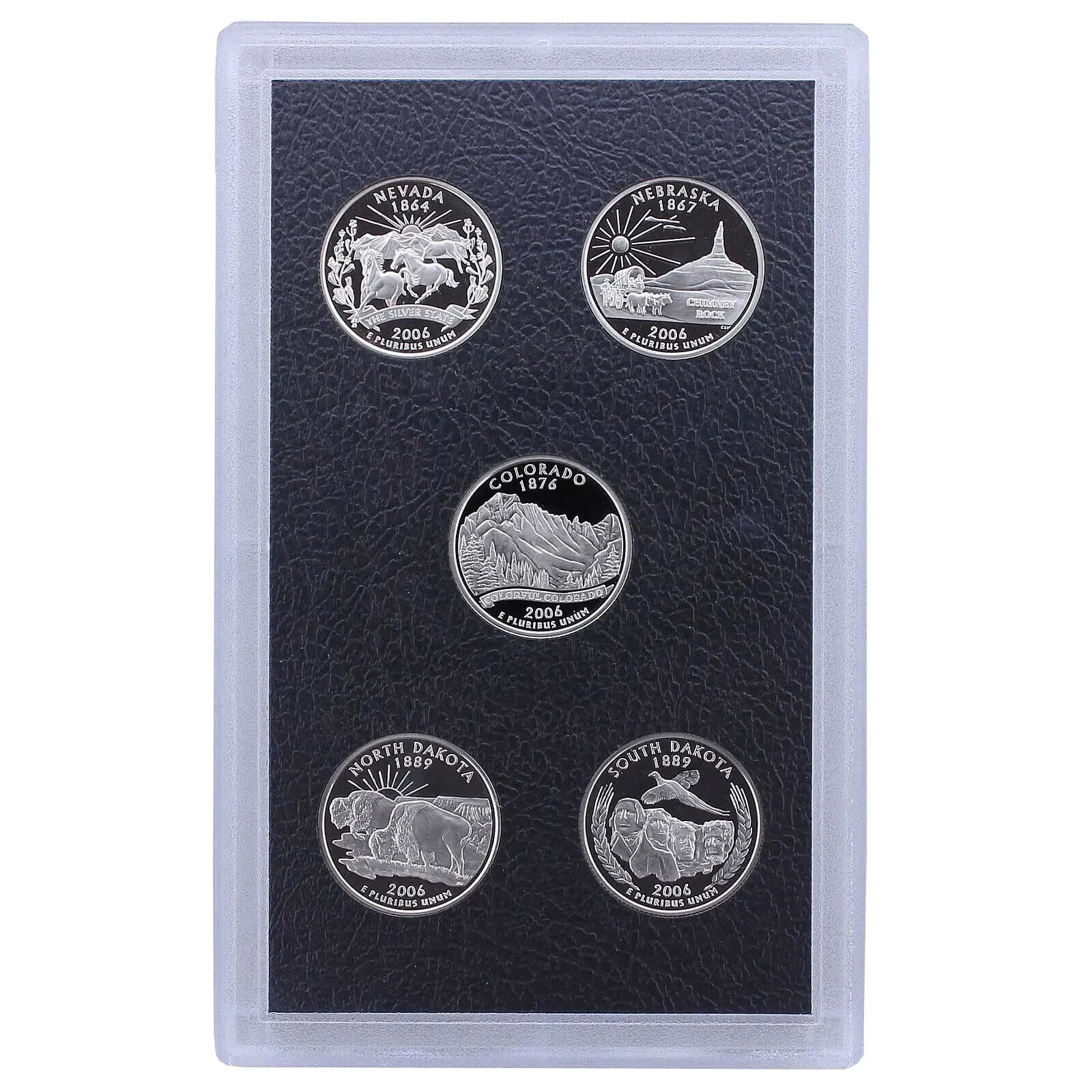 2006 S Clad PROOF Quarter Set US Mint (5 Coin Set) No Box and COA