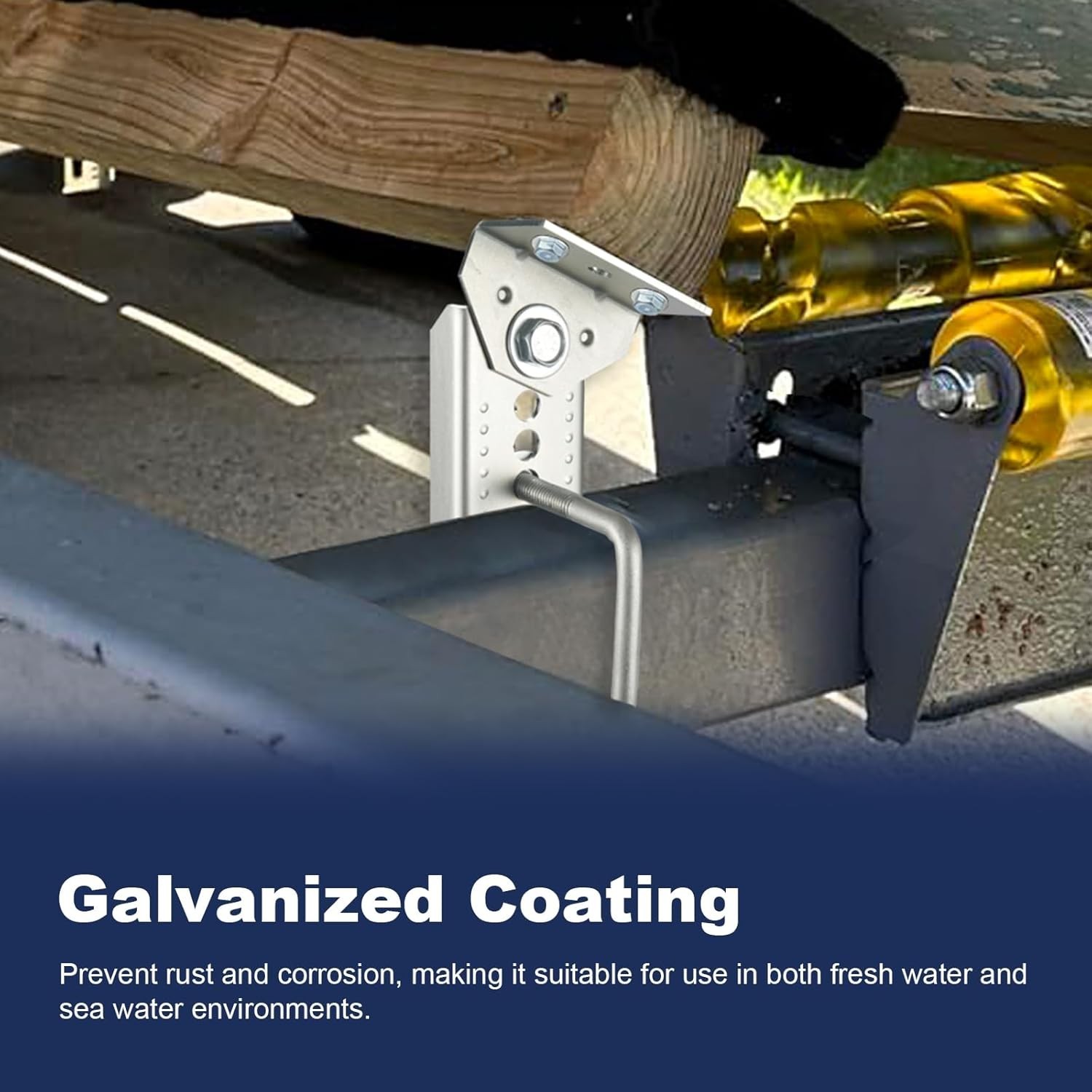 4PCS 8" Swivel Top Bunk Bracket Kit For 1.5x3, 2x3,3x3 Boat Trailer Crossmember