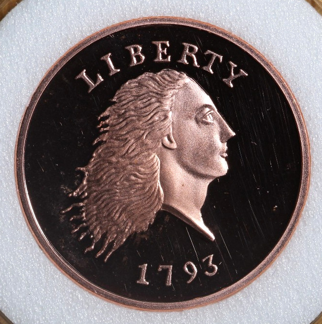 1793 National Collectors Tribute - Proof Copy - Flowing Hair Chain Cent