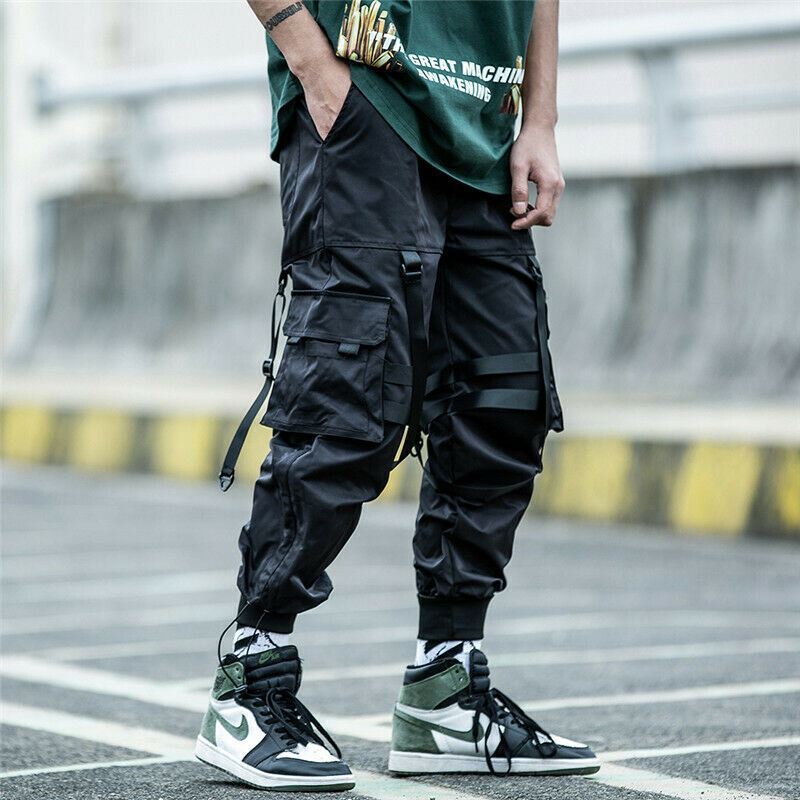 Niepce Kaisha Cargo Jogger Asian Japanese Streetwear Matte Black Pants
