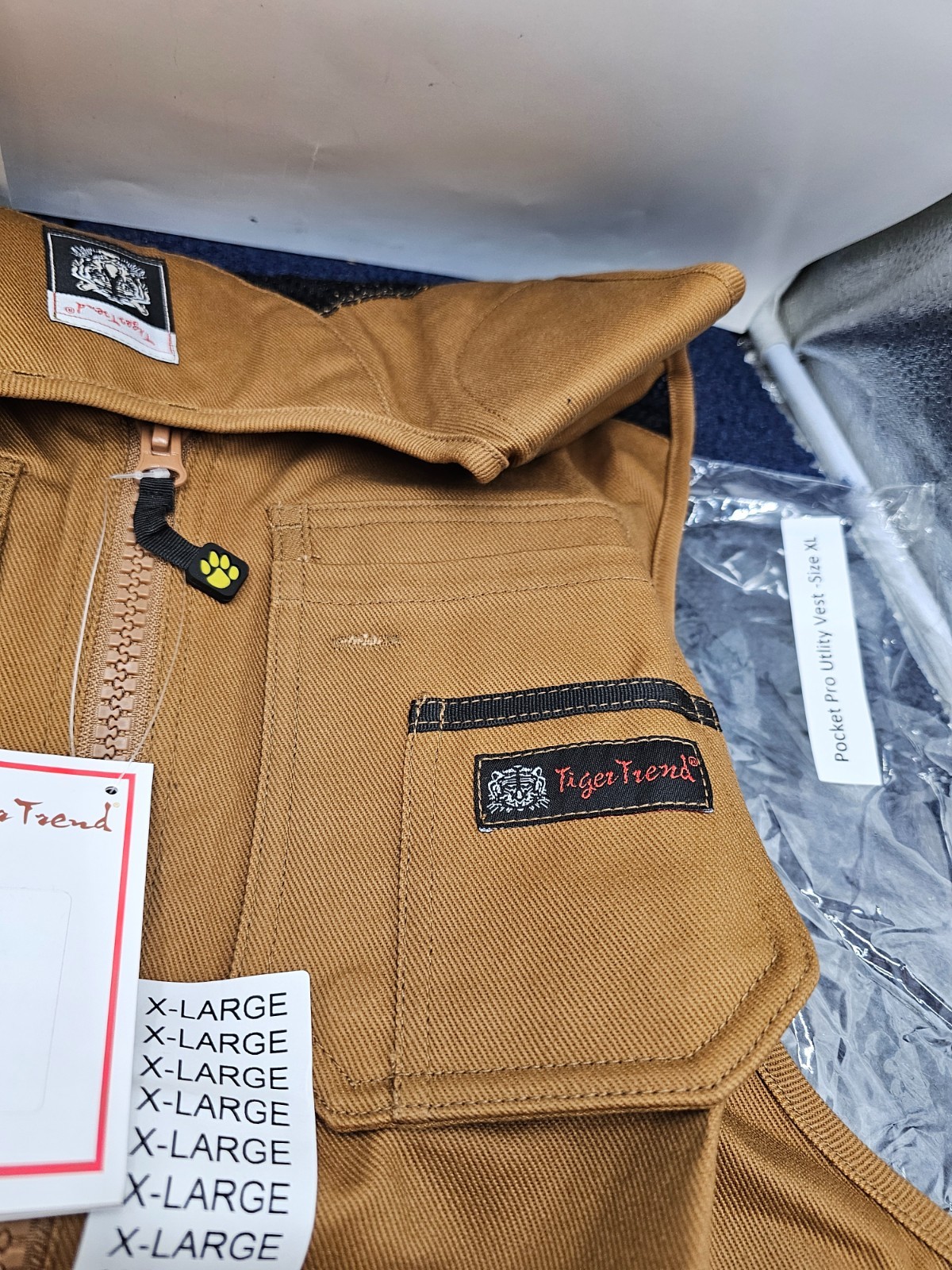 Tiger Trend 401001555XL Utility Tool Vest, Rugged Construction XLarge - Brown