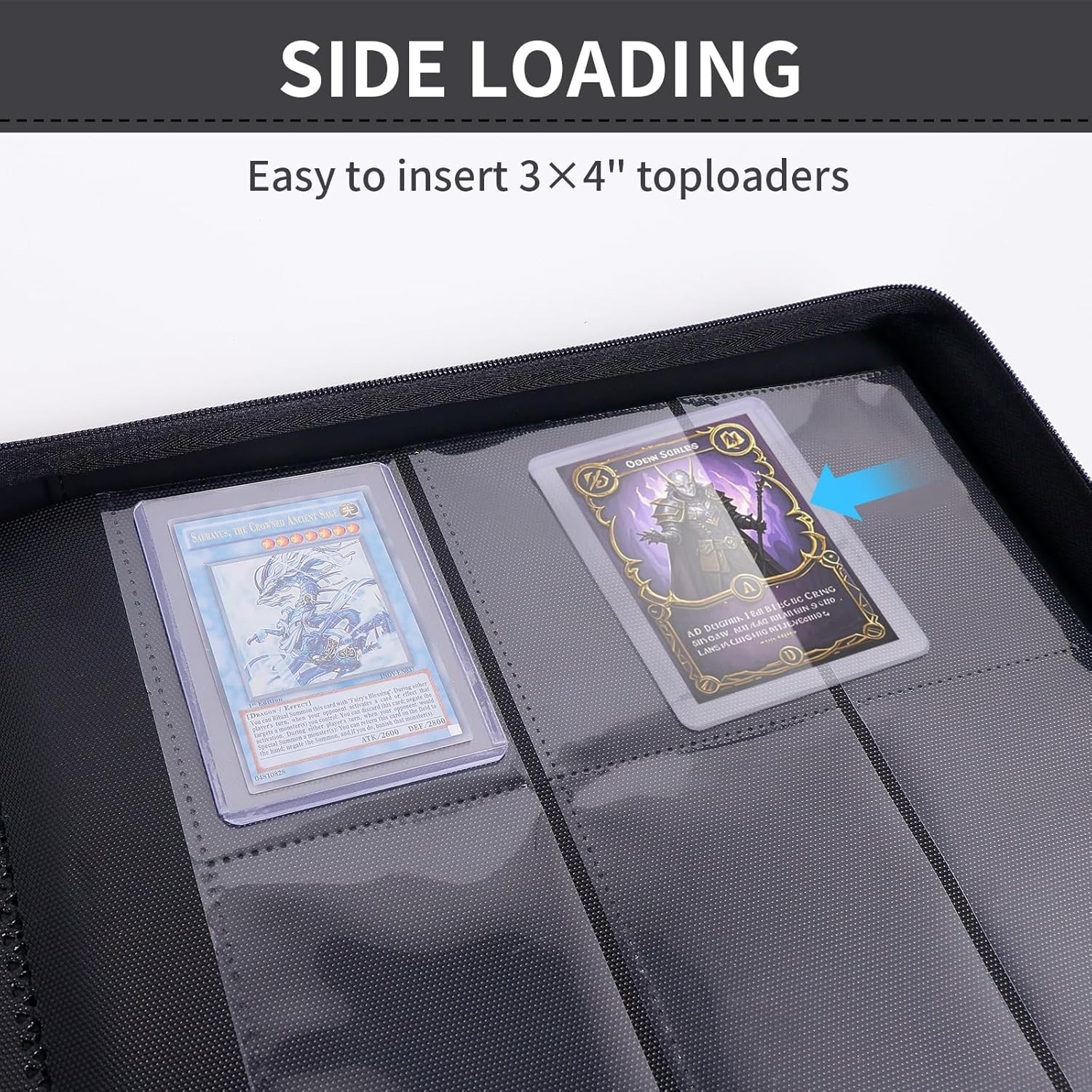 Toploader Binder, Holds 324 Toploaders, 9 Pockets, Top Loader Binder for Cards S