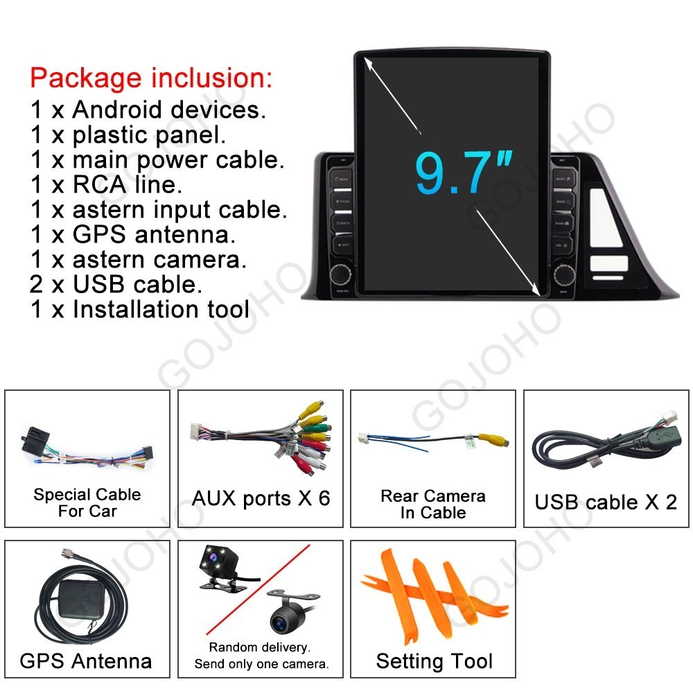 64G Apple Carplay For Toyota CHR 2016-2019 Android 13 Car Stereo Radio Navi Wifi