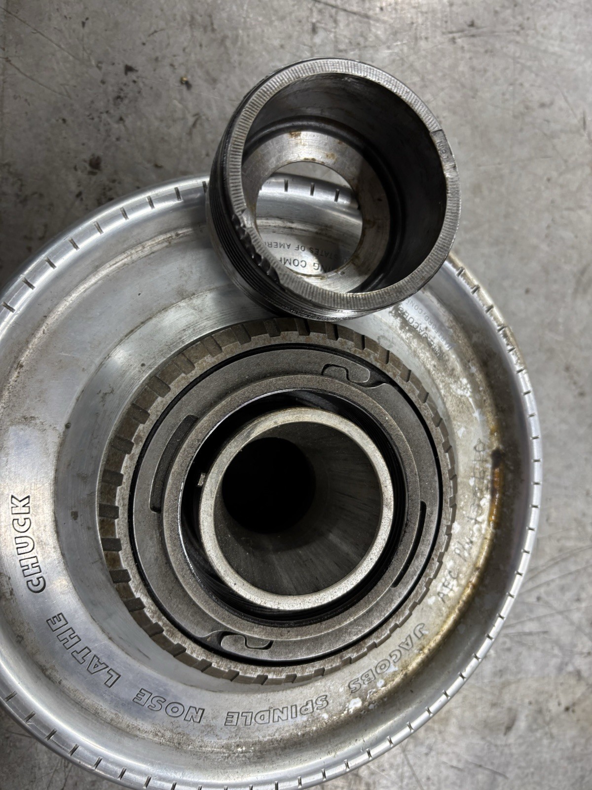 Jacobs Rubber Spindle Nose Lathe Flex Collet Chuck L00 Mount 91-T00 NO COLLETS