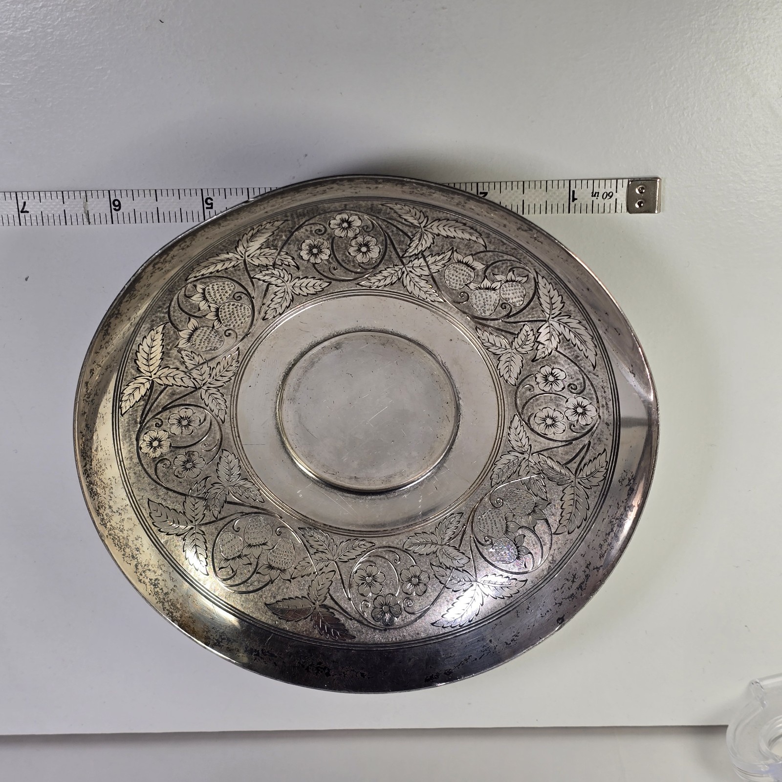 Antique James W. Tufts Boston Quadruple Plate #1341 Strawberry Bowl Victorian