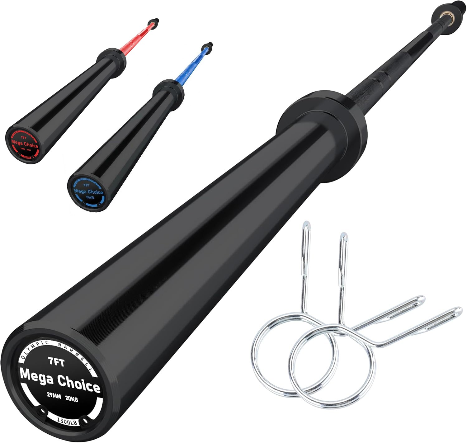 7FT Olympic Barbell Weight Bar 1500LB Capacity For Weightlifting 45lb Fit 2"