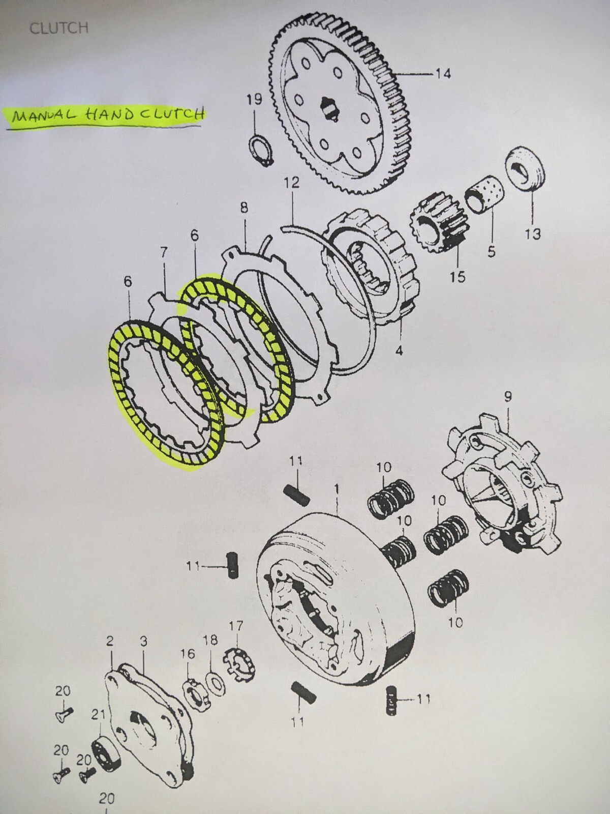 Clutch Fiber Disc Pair - 22201-165-951 - Honda Z50 Z50r CT70 CT70H SL70 XL70
