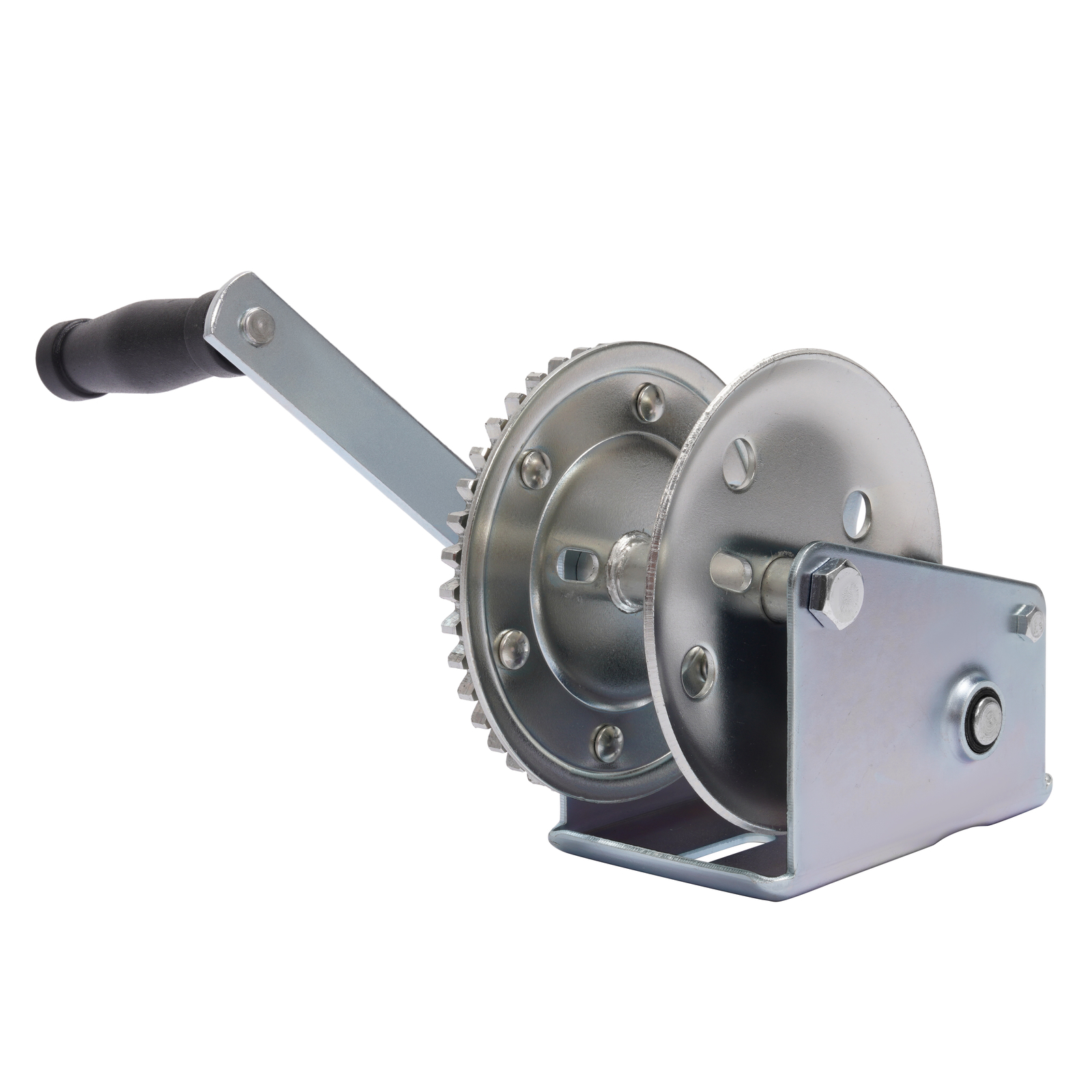 1400LB Steel Horizontal Pulling Hand Winch w/Ratchet Galvanized For Boat Trailer