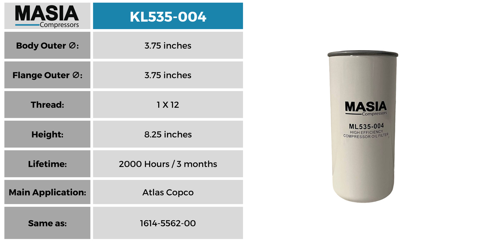 6.1981.0 Oil Filter Compatible With Kaeser
