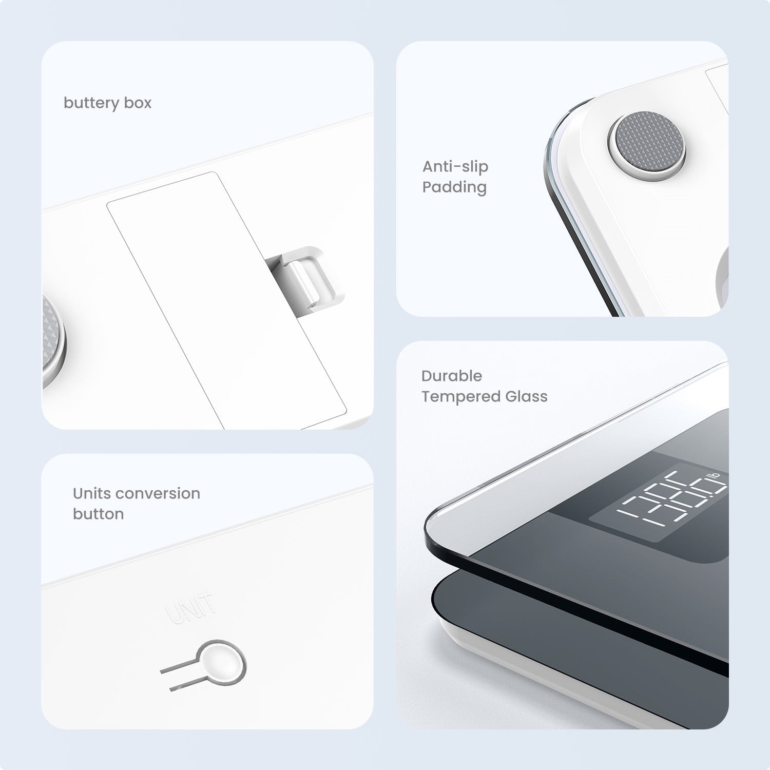 RENPHO Digital Body Weight Scale Highly Accurate Scale for Weight LED Display US