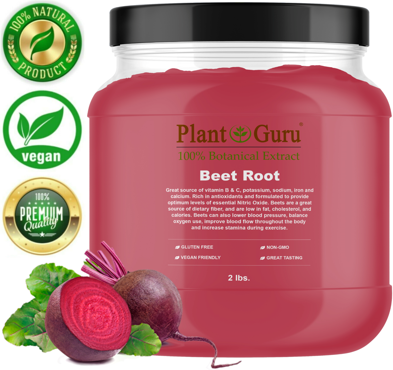 Red Beet Root Powder Beta Vulgaris Non-GMO Nitric Oxide Extract Super Food Juice