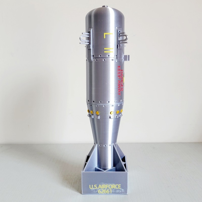 1:15 WWII US "Little Boy" Nuclear Bomb Model 20cm 3D Printed Military Collection