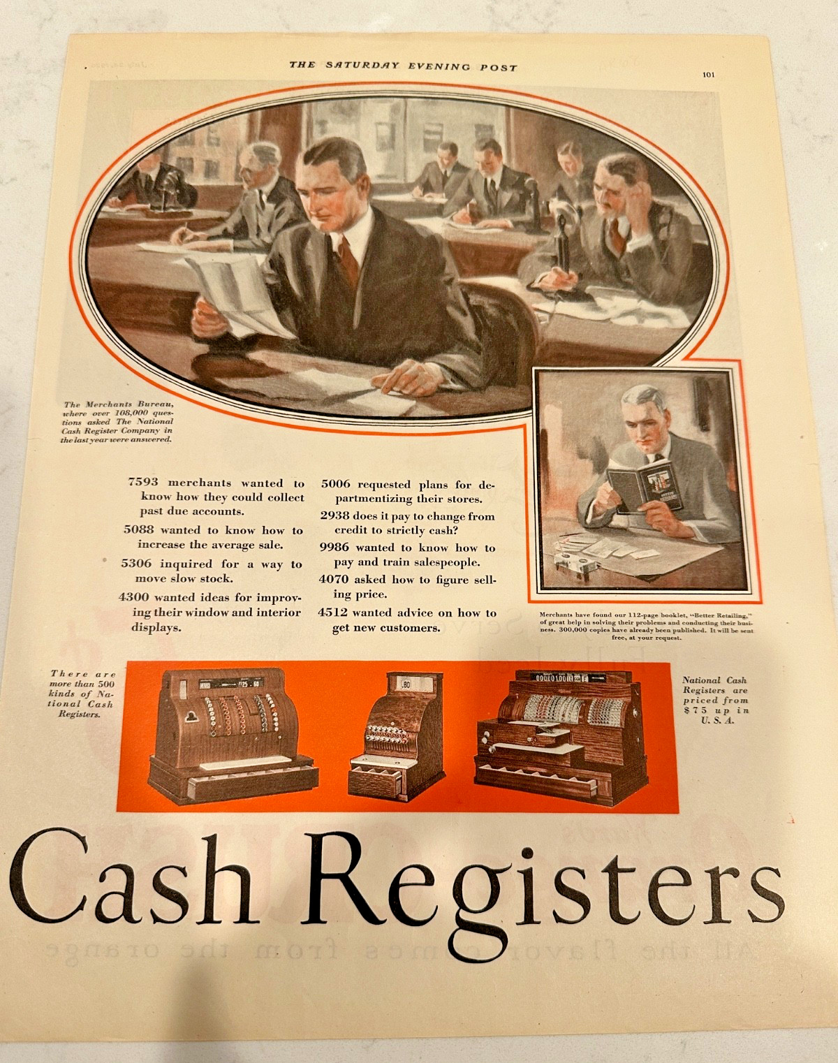 Ward's Orange Crush one-page ad Saturday Evening Post July 24, 1926