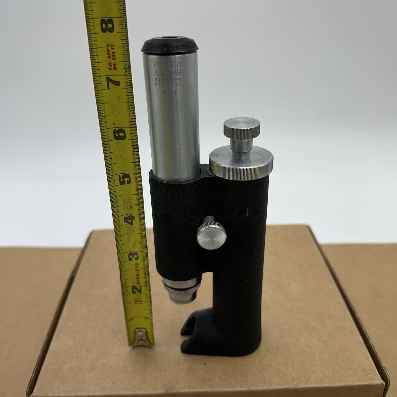 Vintage Bausch & Lomb Shop Field Microscope 40X / 32MM 0.10 Rochester USA