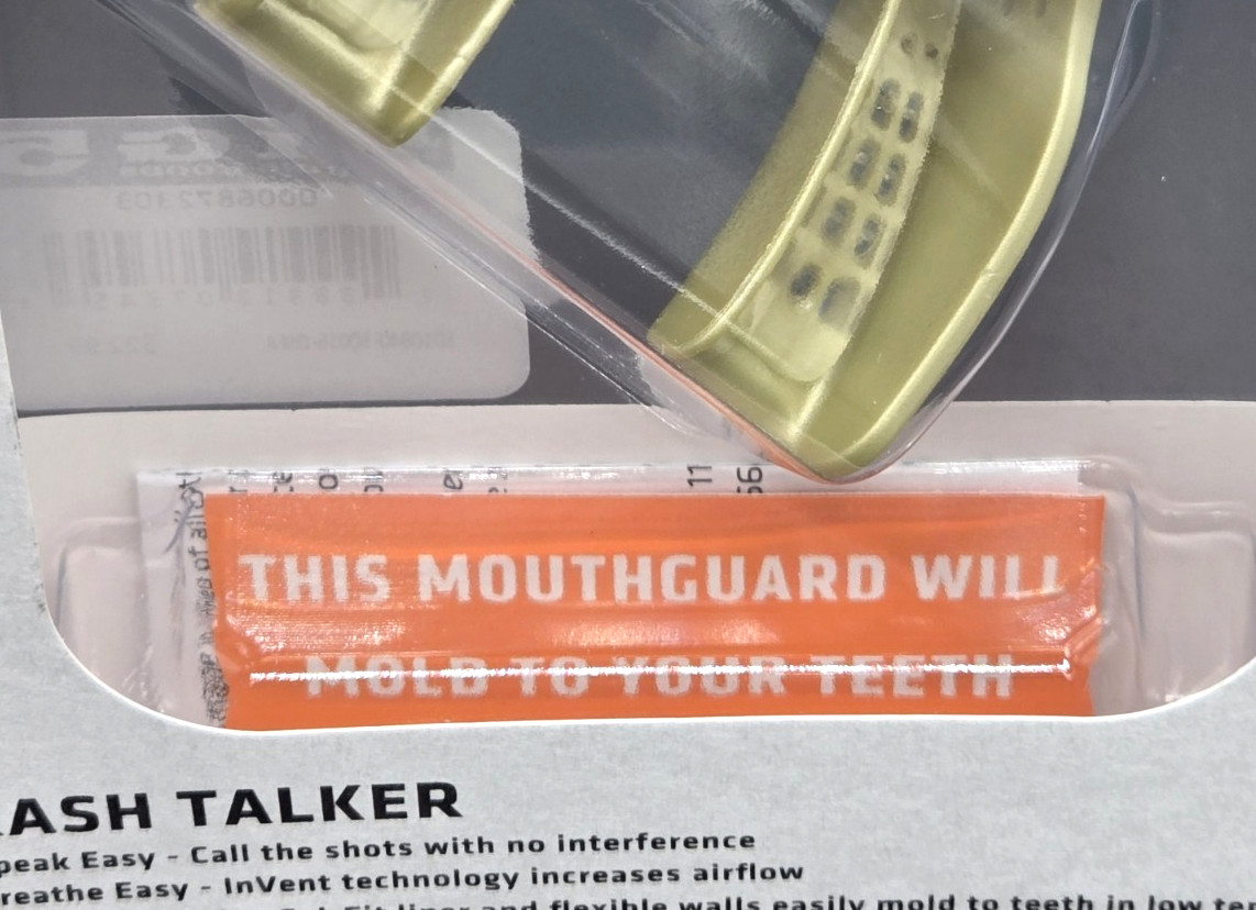 Shock Doctor Trash Talker GOLD Mouthguard Adult 11+ Slim Fit Moldable