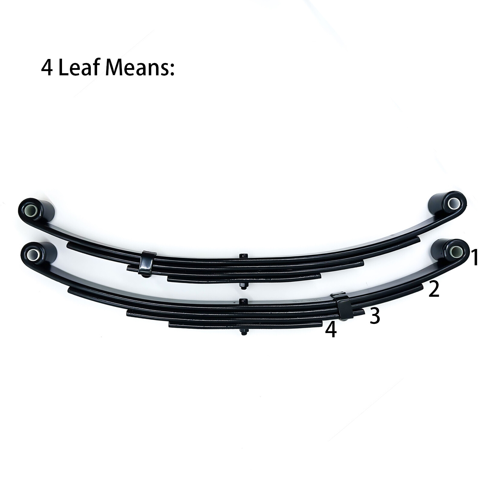 For 3500lb Tandem Trailer Axle Suspension Kit 1750lb 4 Leaf Springs + Hanger Kit