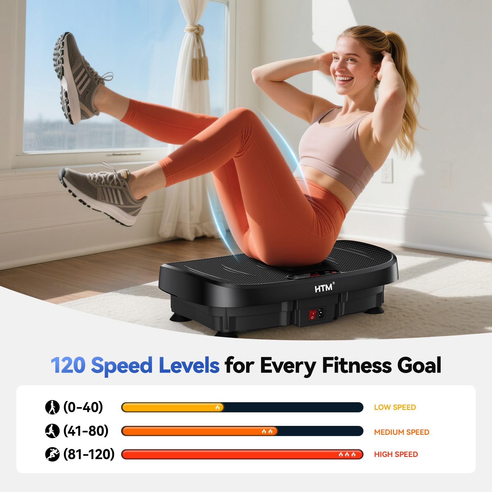 Vibration Plate Exercise Machine Power Vibrating Plate For Lymphatic Drainage