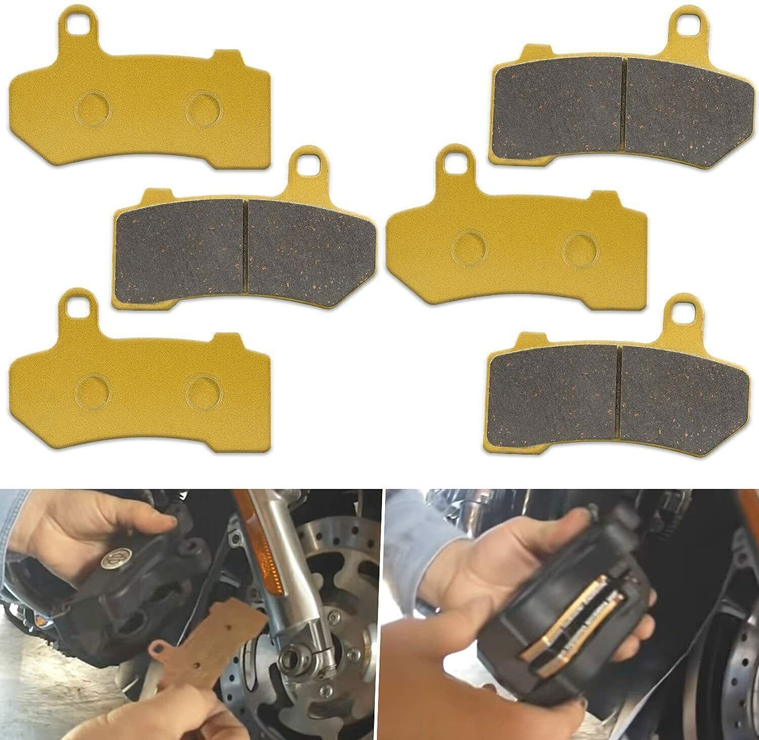 Front and Rear Brake Pads Set For Harley Davidson FLHX Street Glide 2008-2015