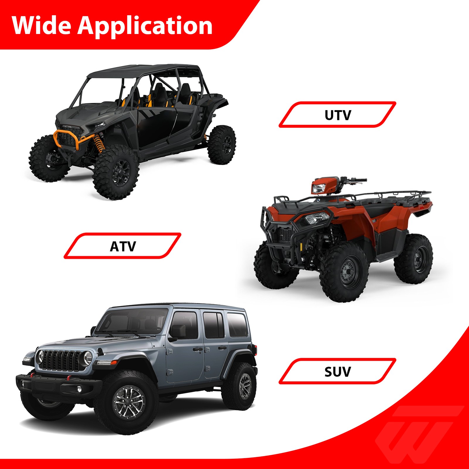 3-in-1 ATV/UTV Trailer Hitch Towing Ball Mount With 2 Inch Ball For Polaris