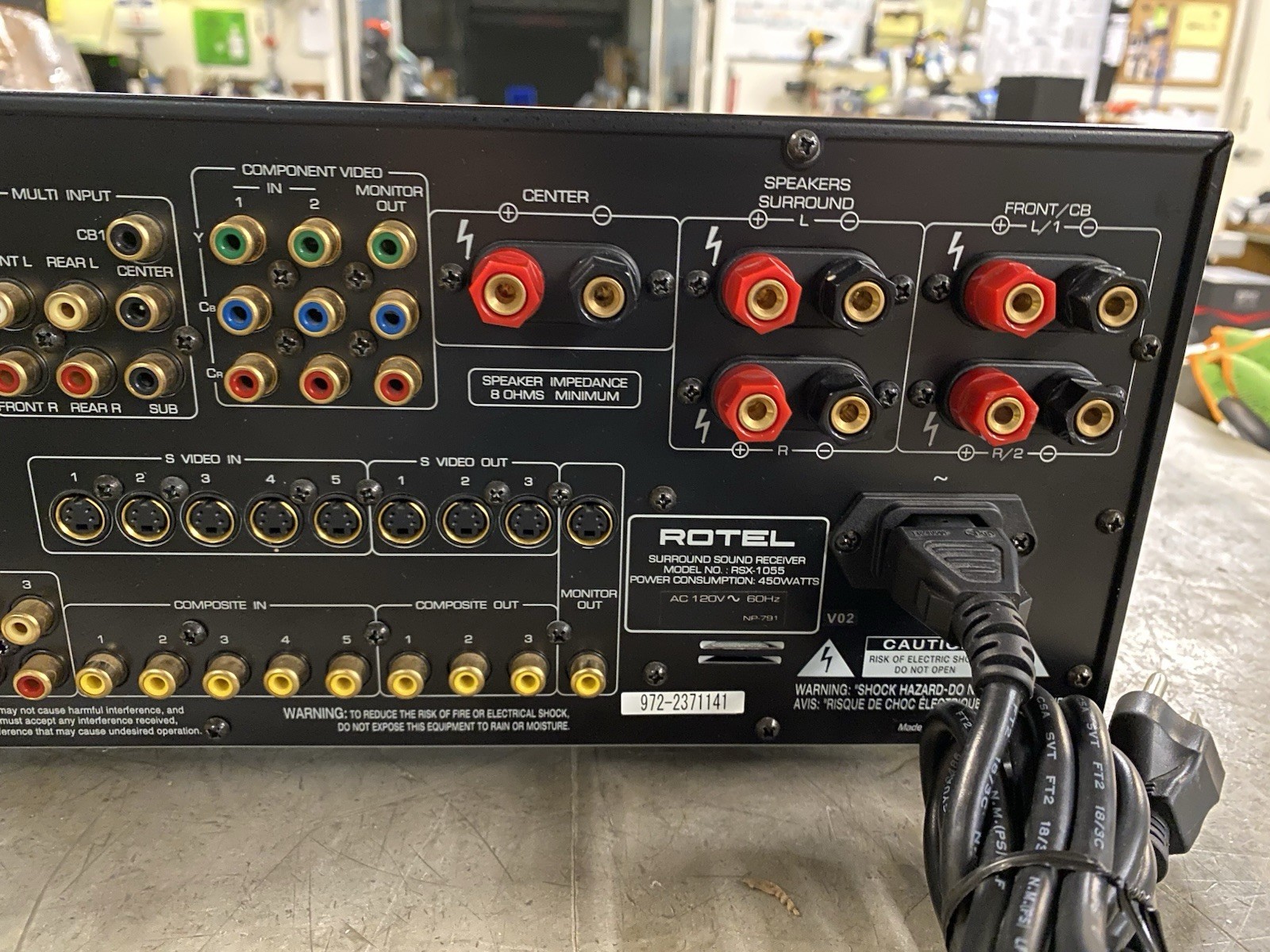 Rotel RSX-1055 Surround Sound A/V Receiver - SHOWN WORKING