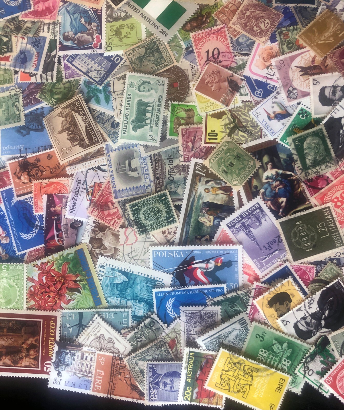 KILOWARE Stamps Off Paper Premium Worldwide Unchecked 1oz Mixture FREE SHIPPING