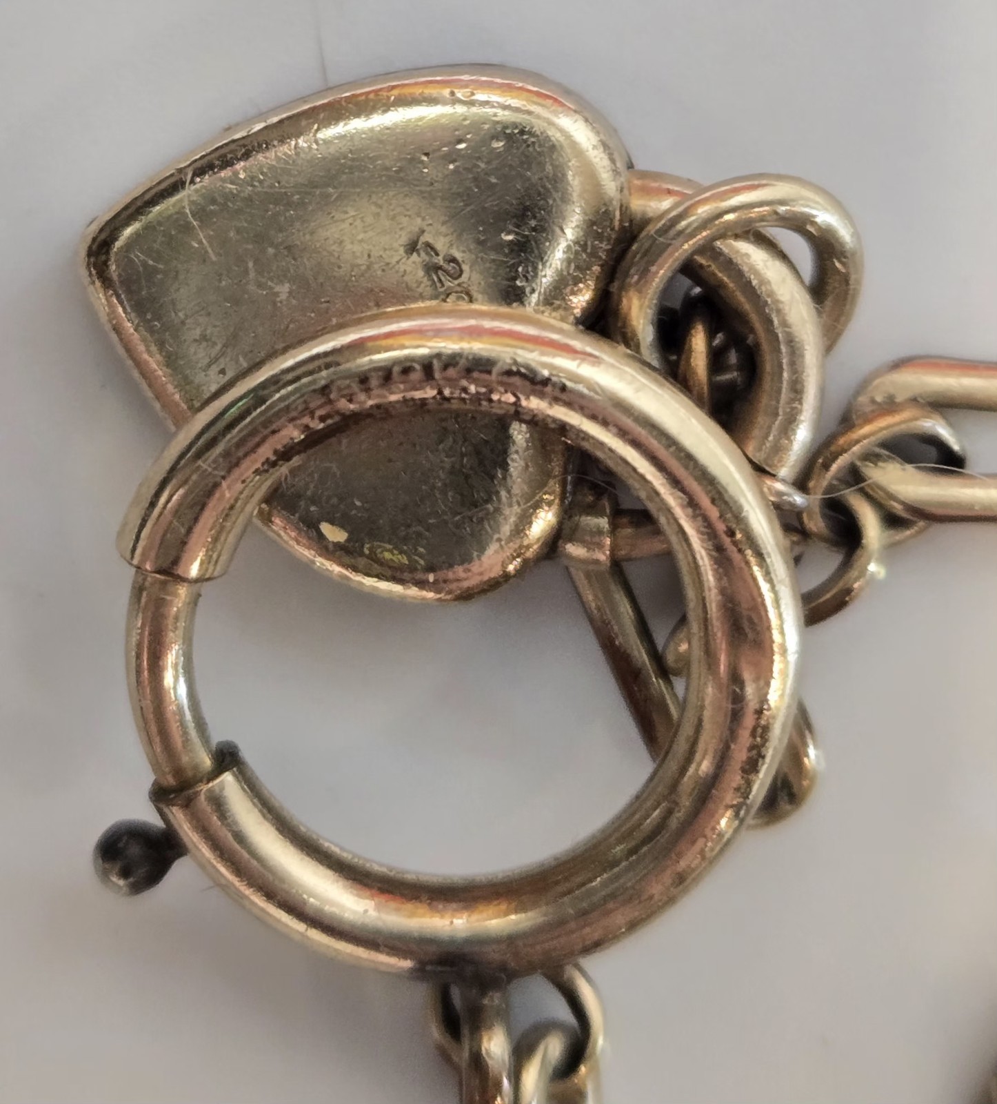 Antique 12 Kt Gold Filled Link Albert Watch Chain Art Deco