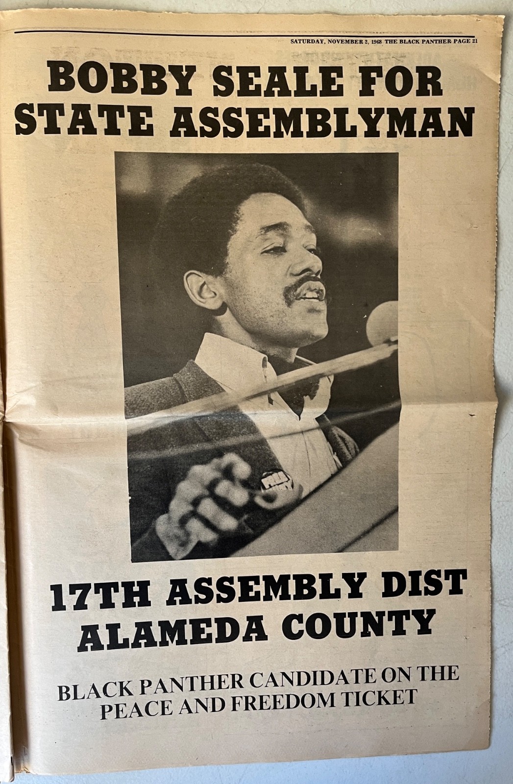 The Black Panther 1968 newspaper Political Posters Cleaver Newton Seale protest