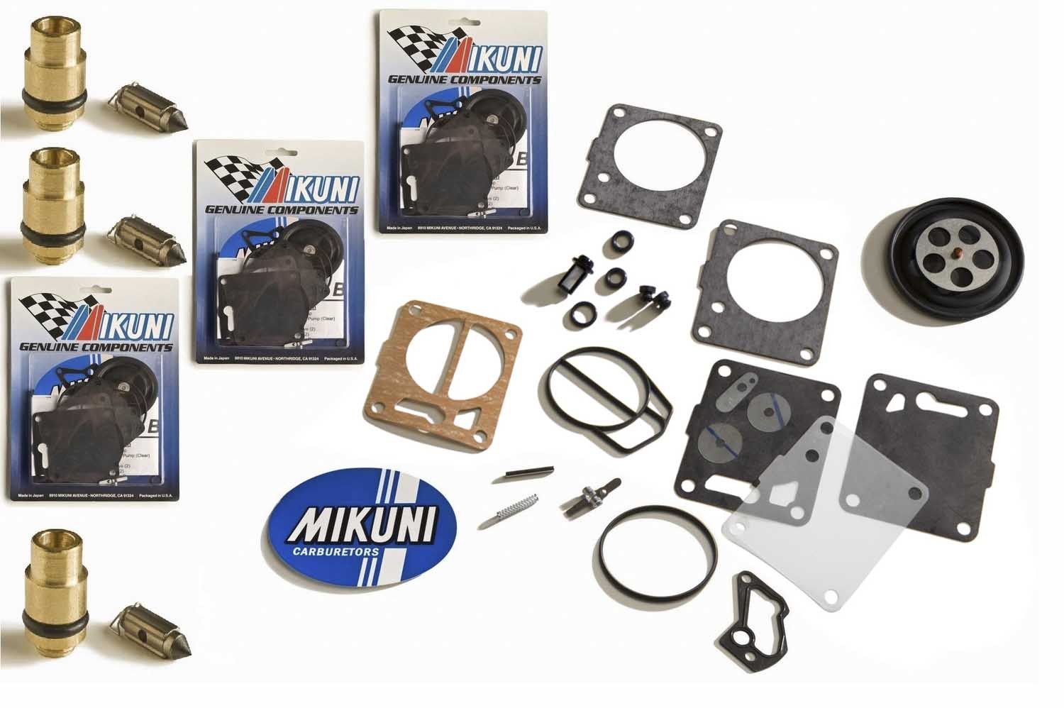 Yamaha GP 1200R GPR 1200 PV Genuine Mikuni Triple Carb Rebuild Kit & Needle Seat