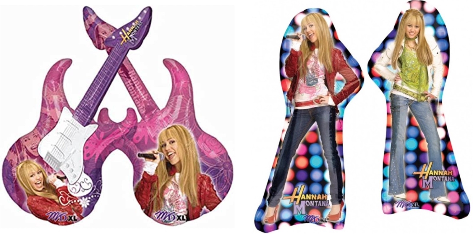 Hannah Montana Jumbo 2-Sided Guitar XL Foil Mylar Balloons