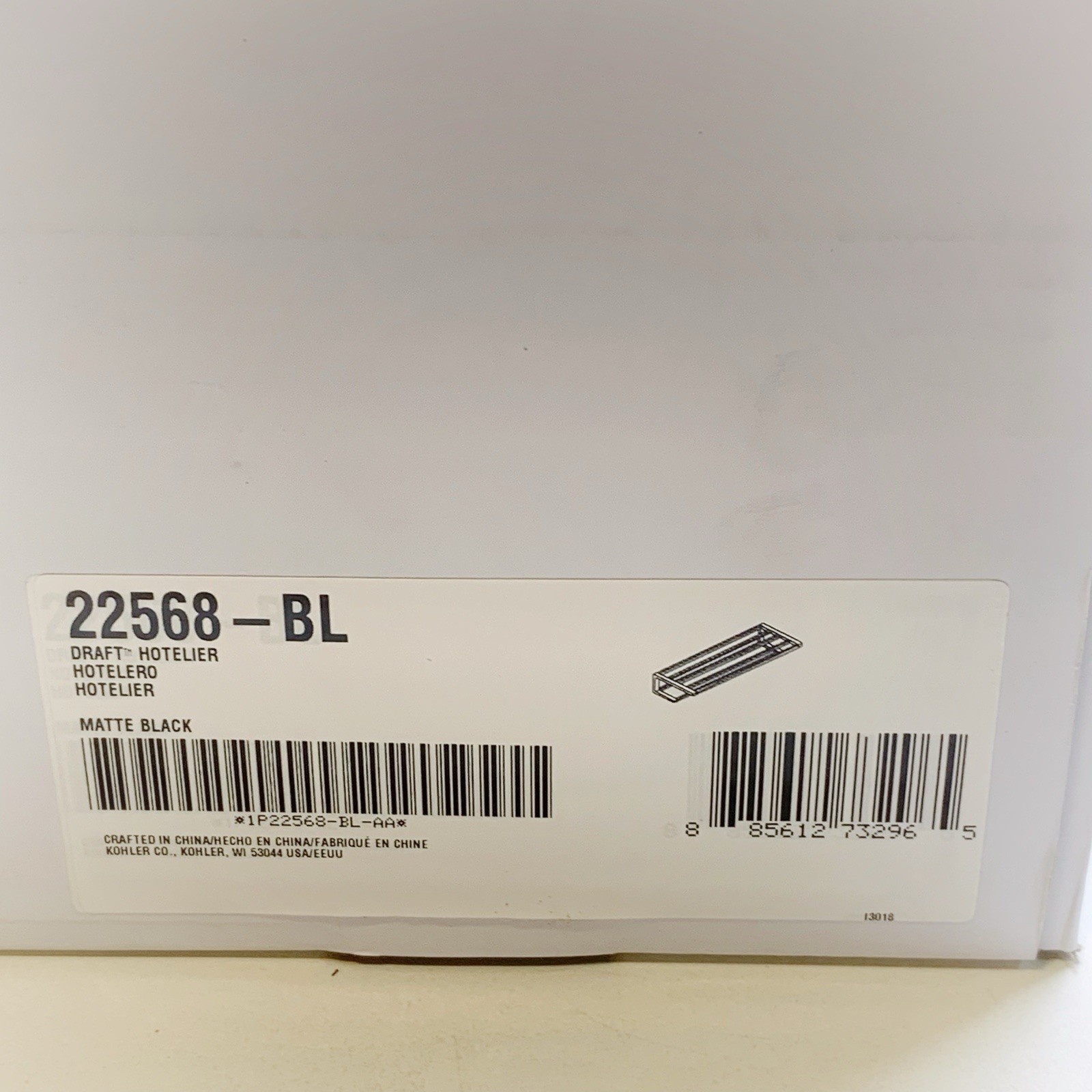 Kohler 24” in. Draft Hotelier Bar Shelf 22568 Rack/Shelf In Multiple Colors NEW