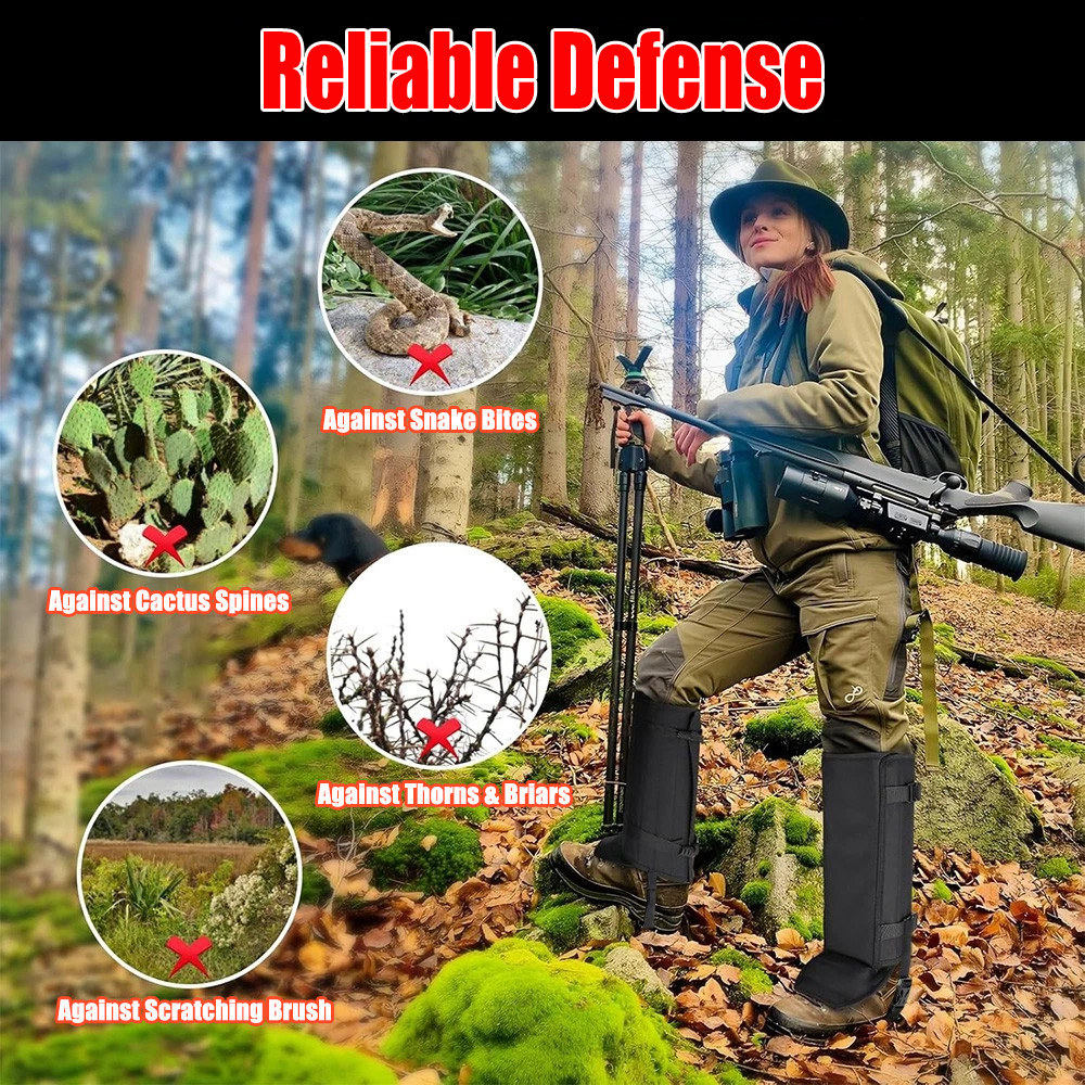 Snake Gaiters Anti-Bite Leg Guards Outdoor Protective Chaps for Hiking Camping