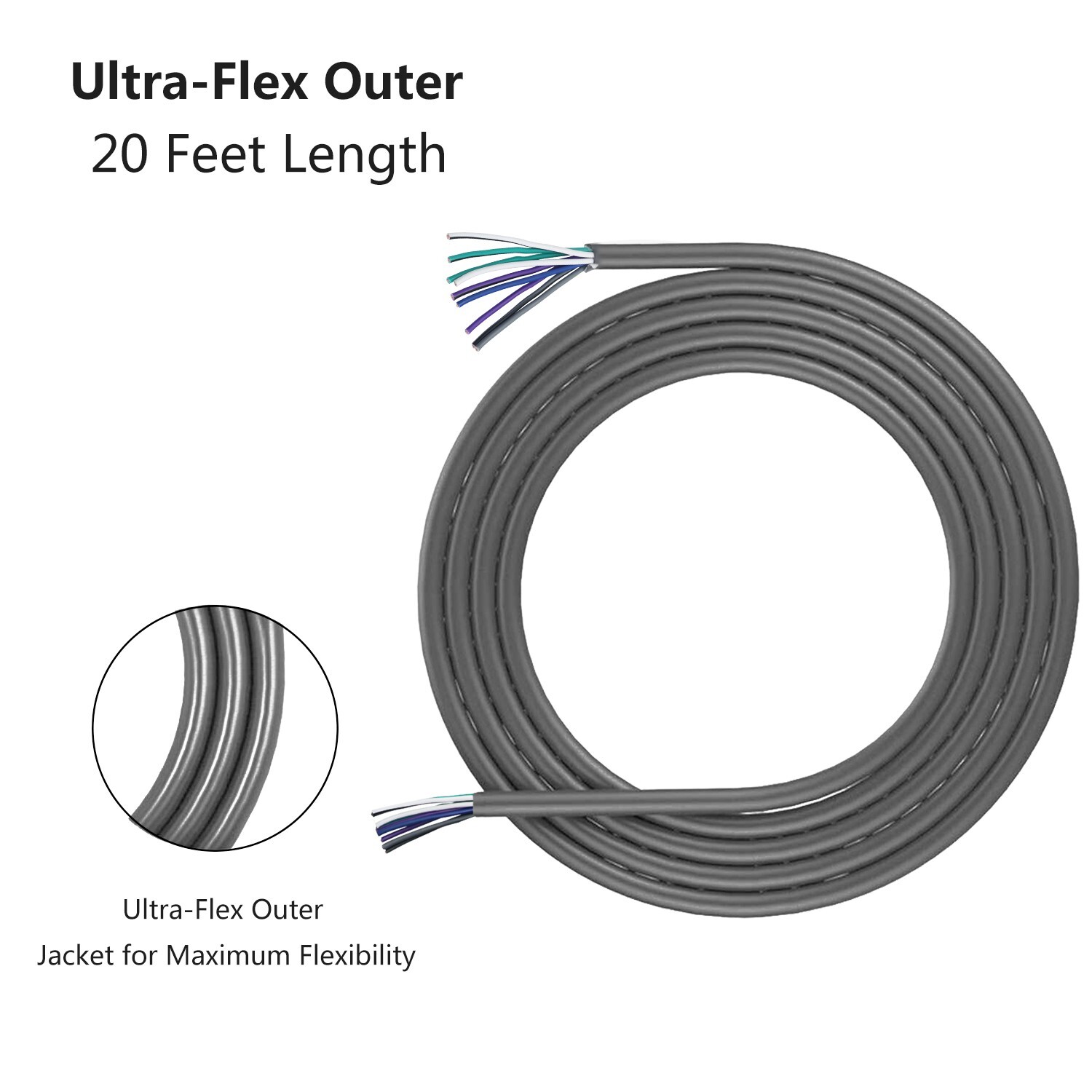 Recoil SW9C18-20 20ft 9 Conductor 18 AWG Pure OFC Speaker Cable